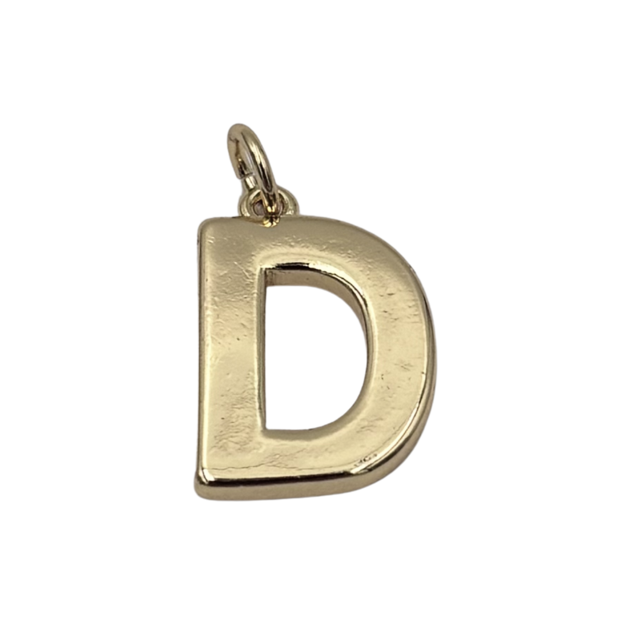 Gold block letter D initial charm by HOLST+LEE