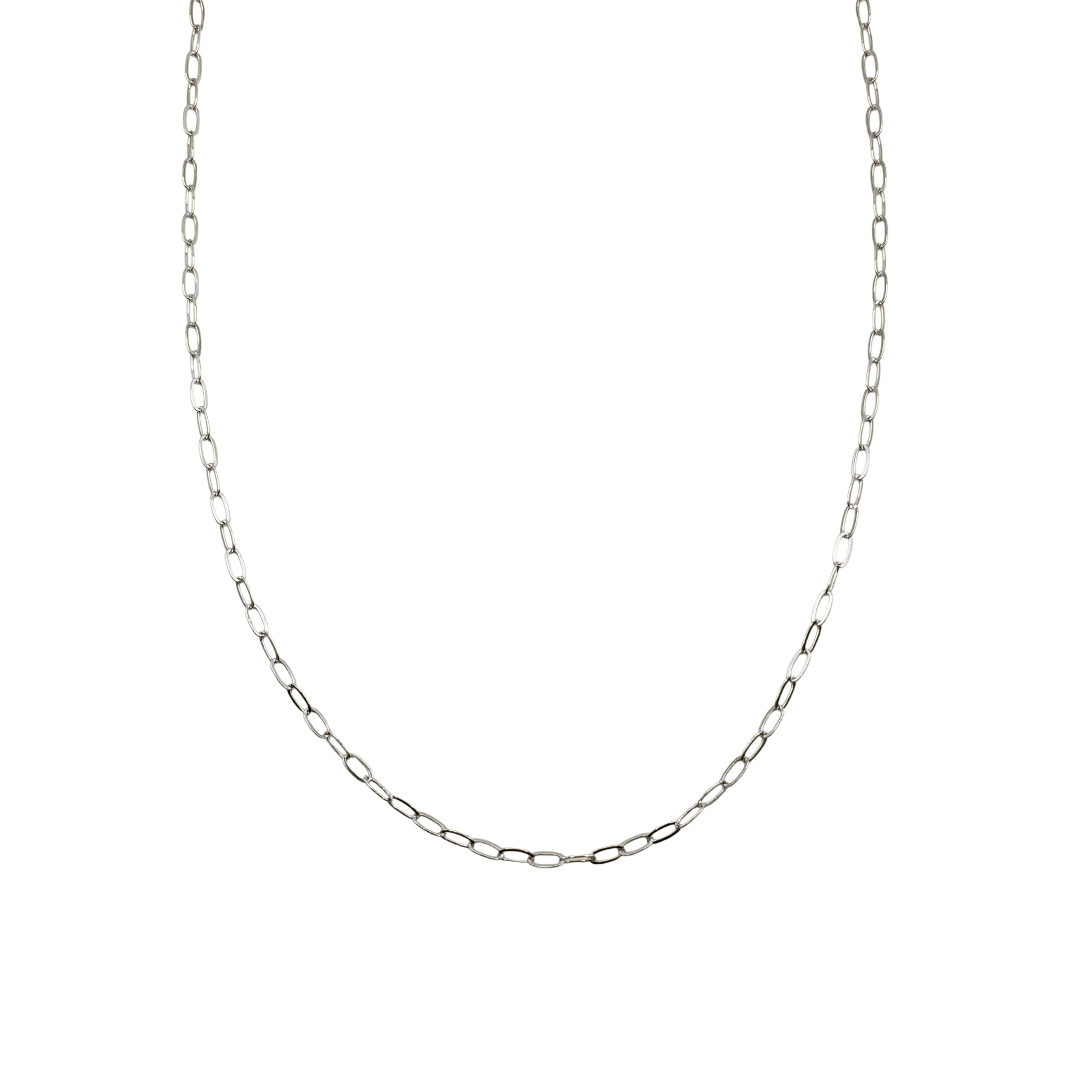 DelicatePaperclipNecklace-Silver