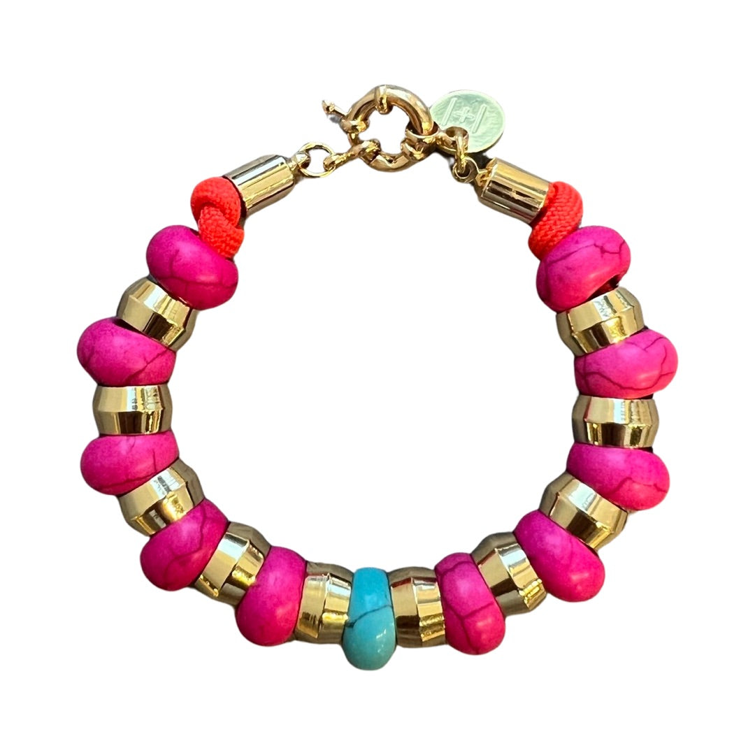 Semi-Precious Bracelet Hot Pink Amazonite