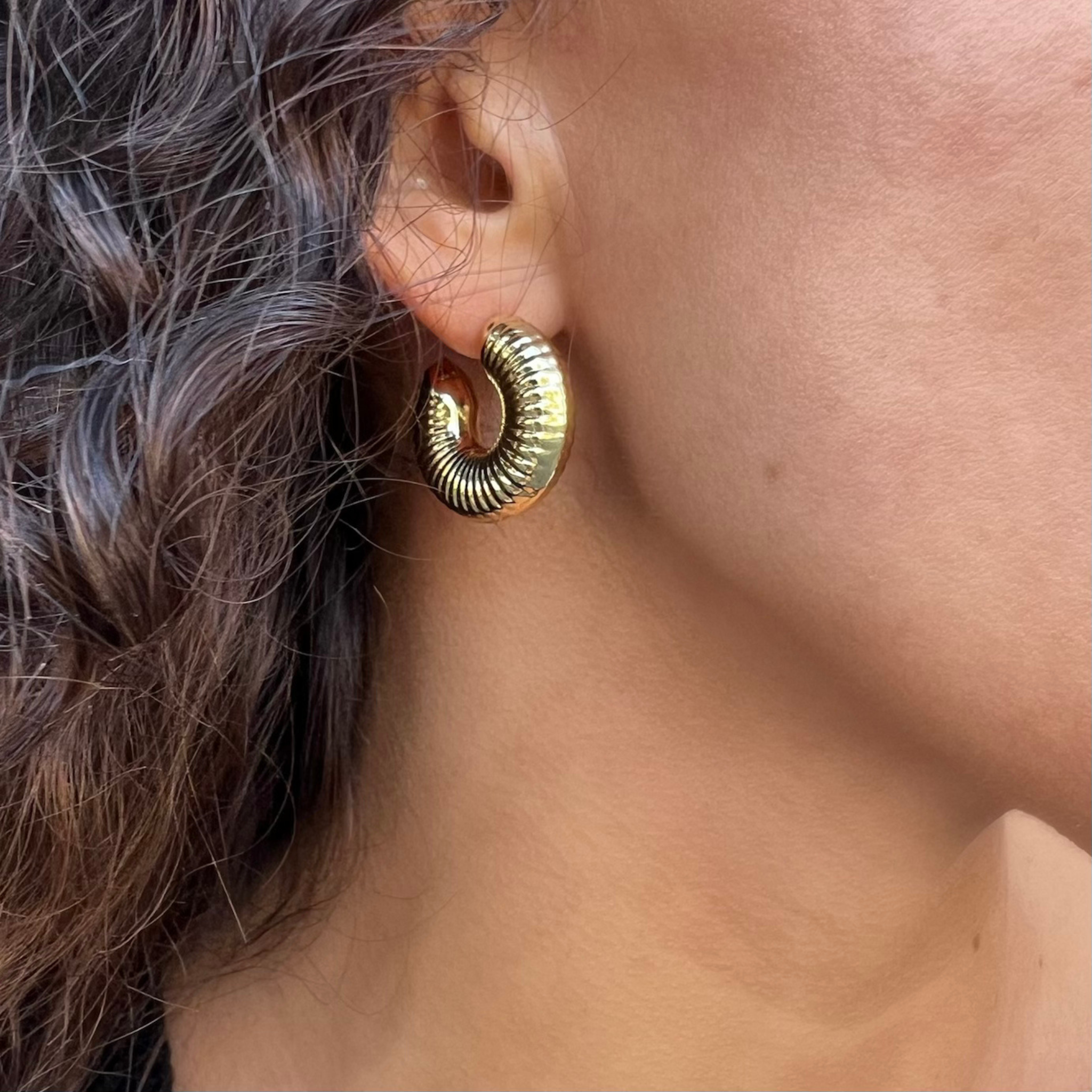 Everyday Hoops - Gold - on model