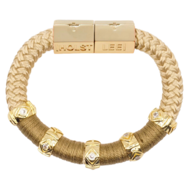 Evil Eye Colorblock Bracelet Tan Signature Magnetic Clasp