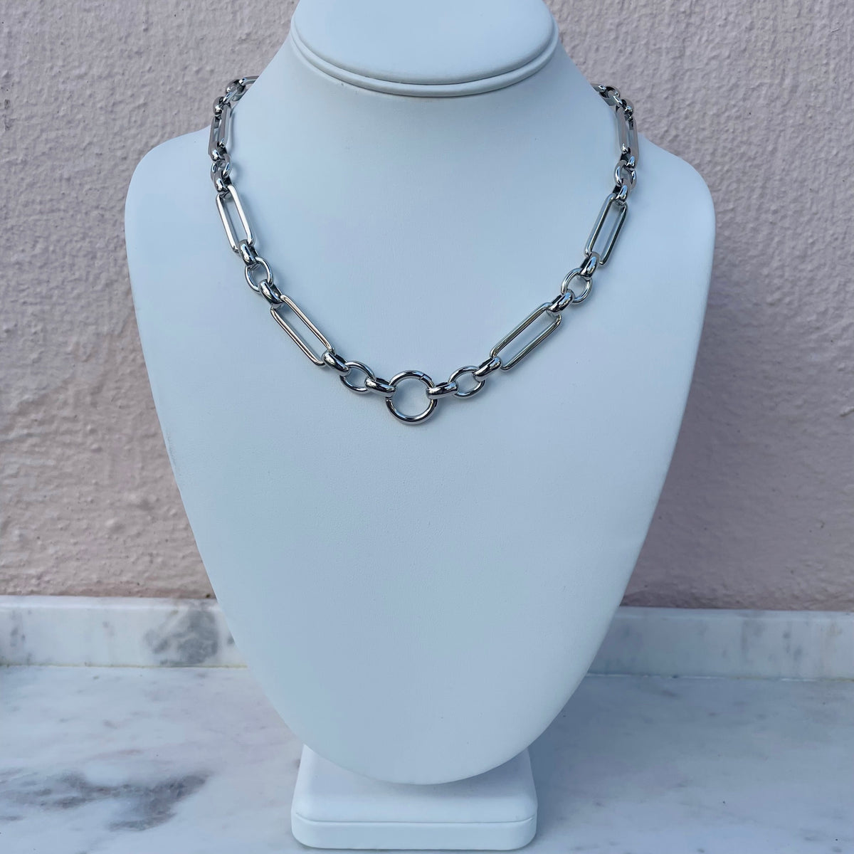 Silver Platted Chunky Link Chain