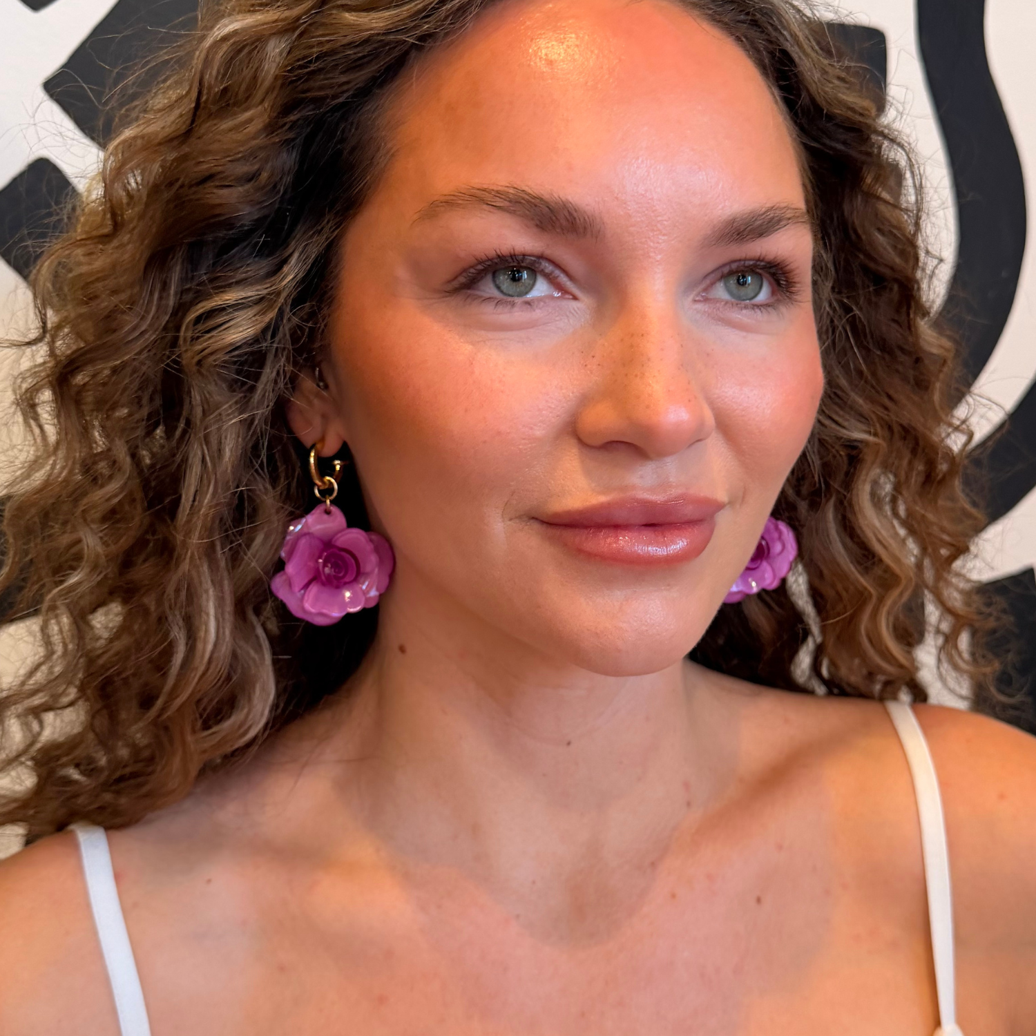 FioreEarrings-Purple-onmodel