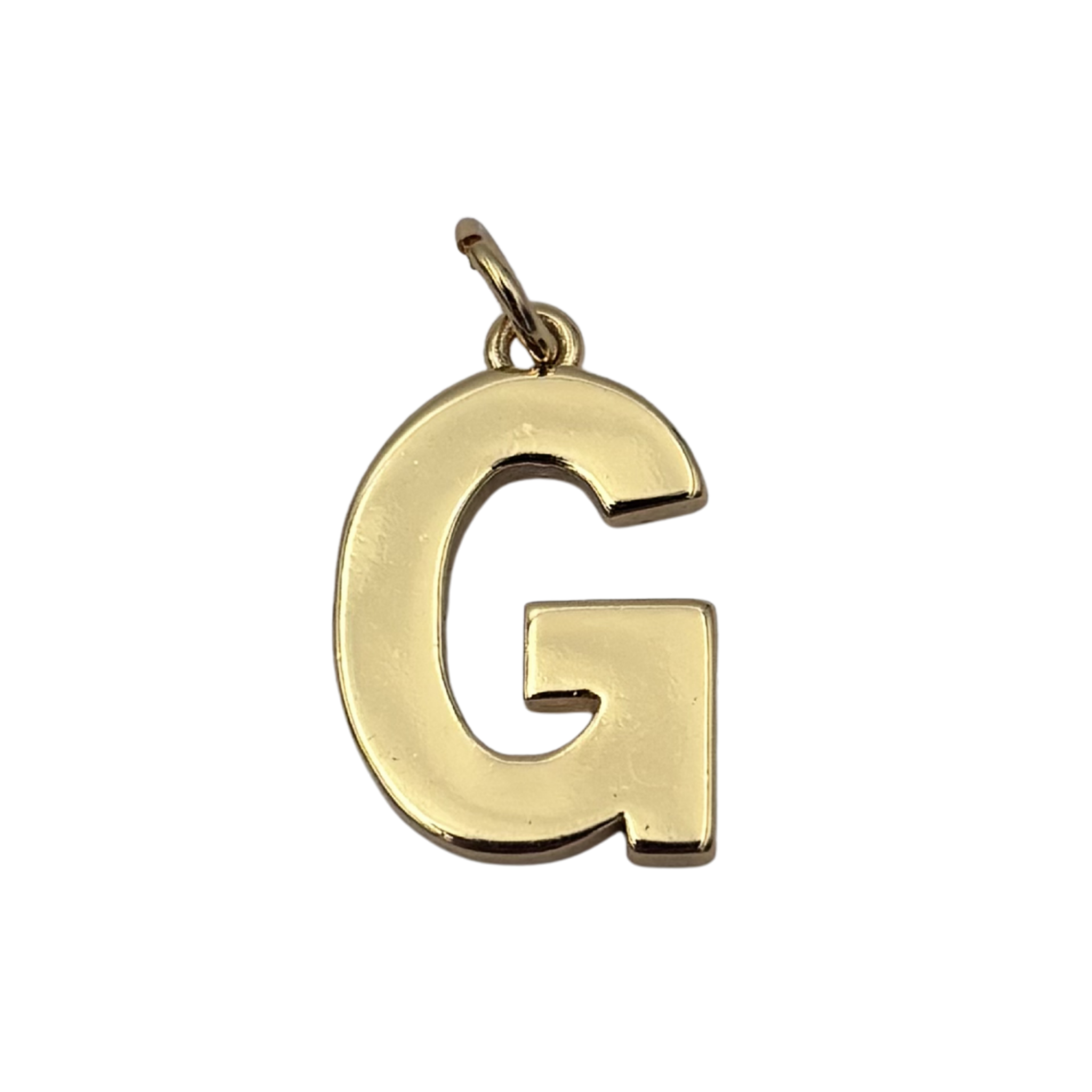 Gold block letter G initial charm by HOLST+LEE