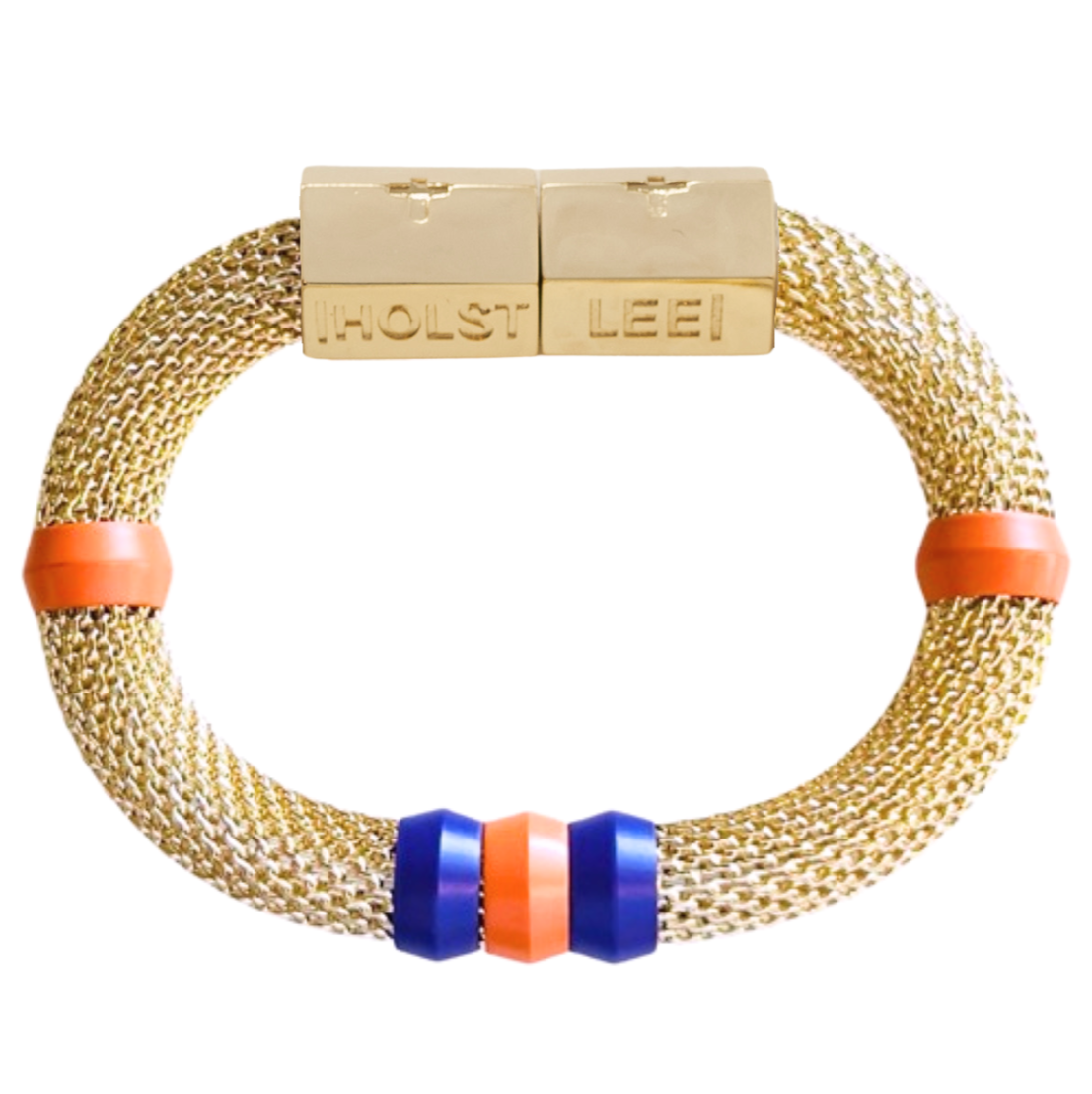 Game day Mesh Bracelet - Orange & Purple - signature magnetic clasp