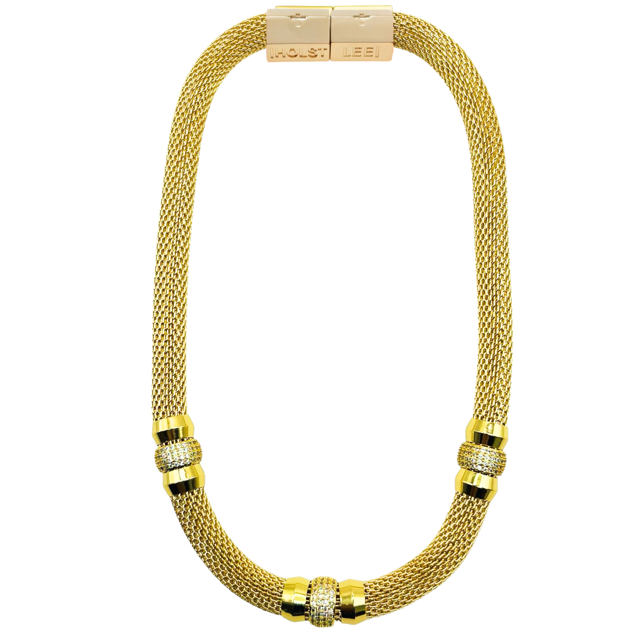 GoldFancyNecklace, signature magnetic clasp