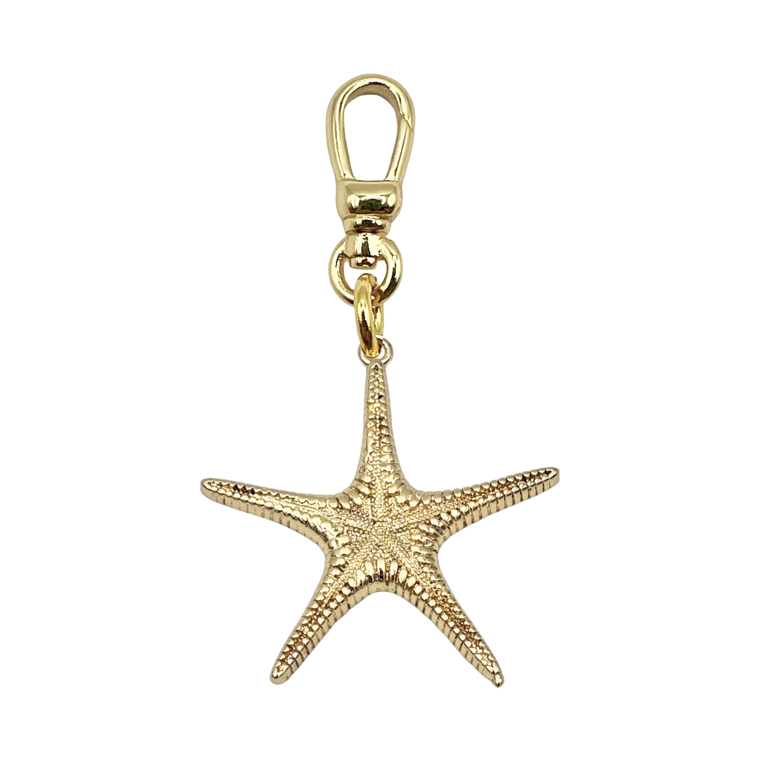 Large starfish pendant with gold charm clip by HOLST+LEE