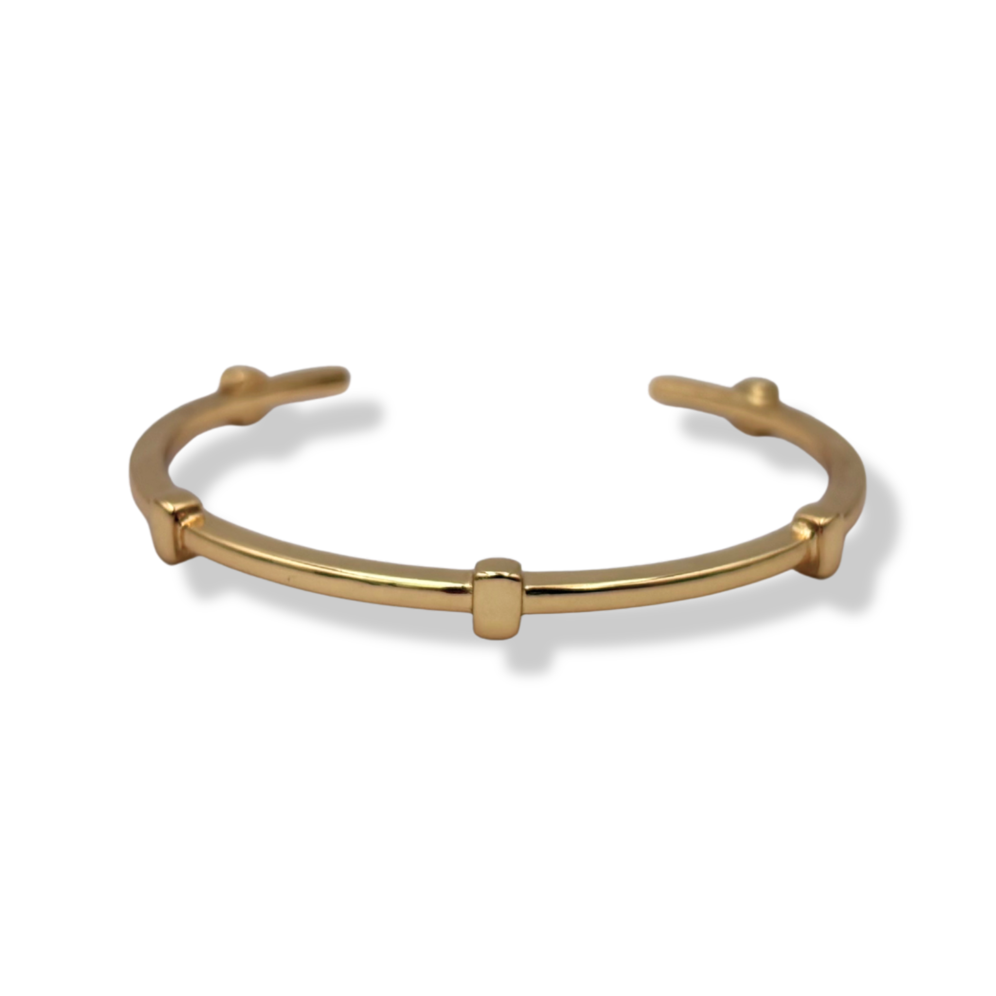 Gold cuff bracelet by HOLST+LEE