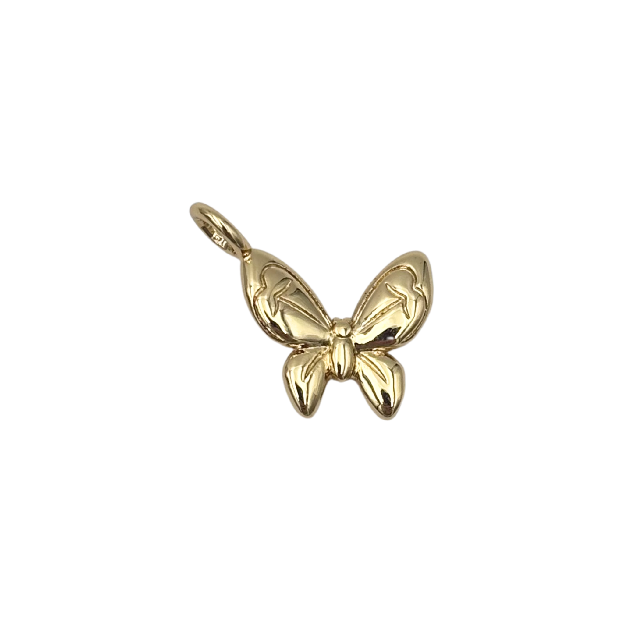 Gold butterfly charm with textured finish by HOLST+LEE