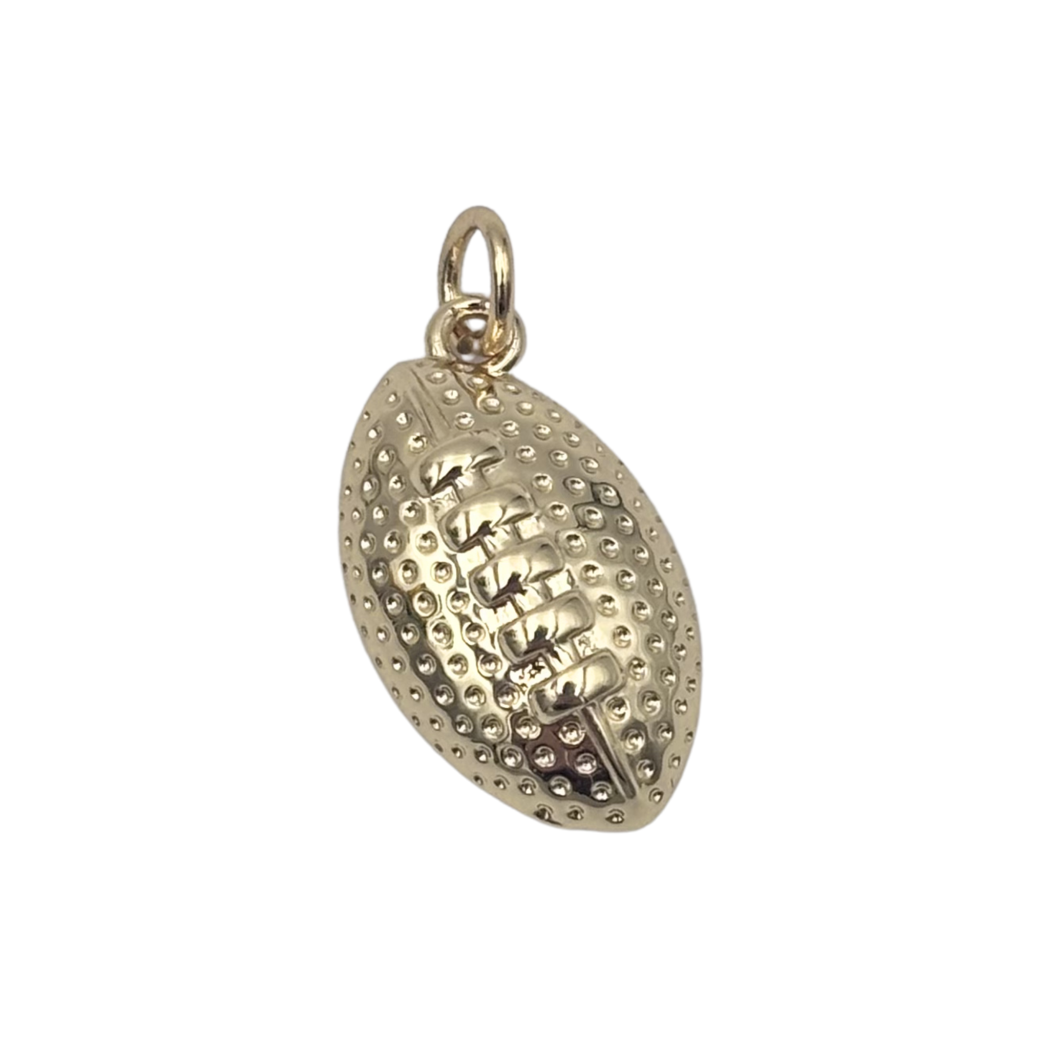 Gold football charm with textured finish by HOLST+LEE