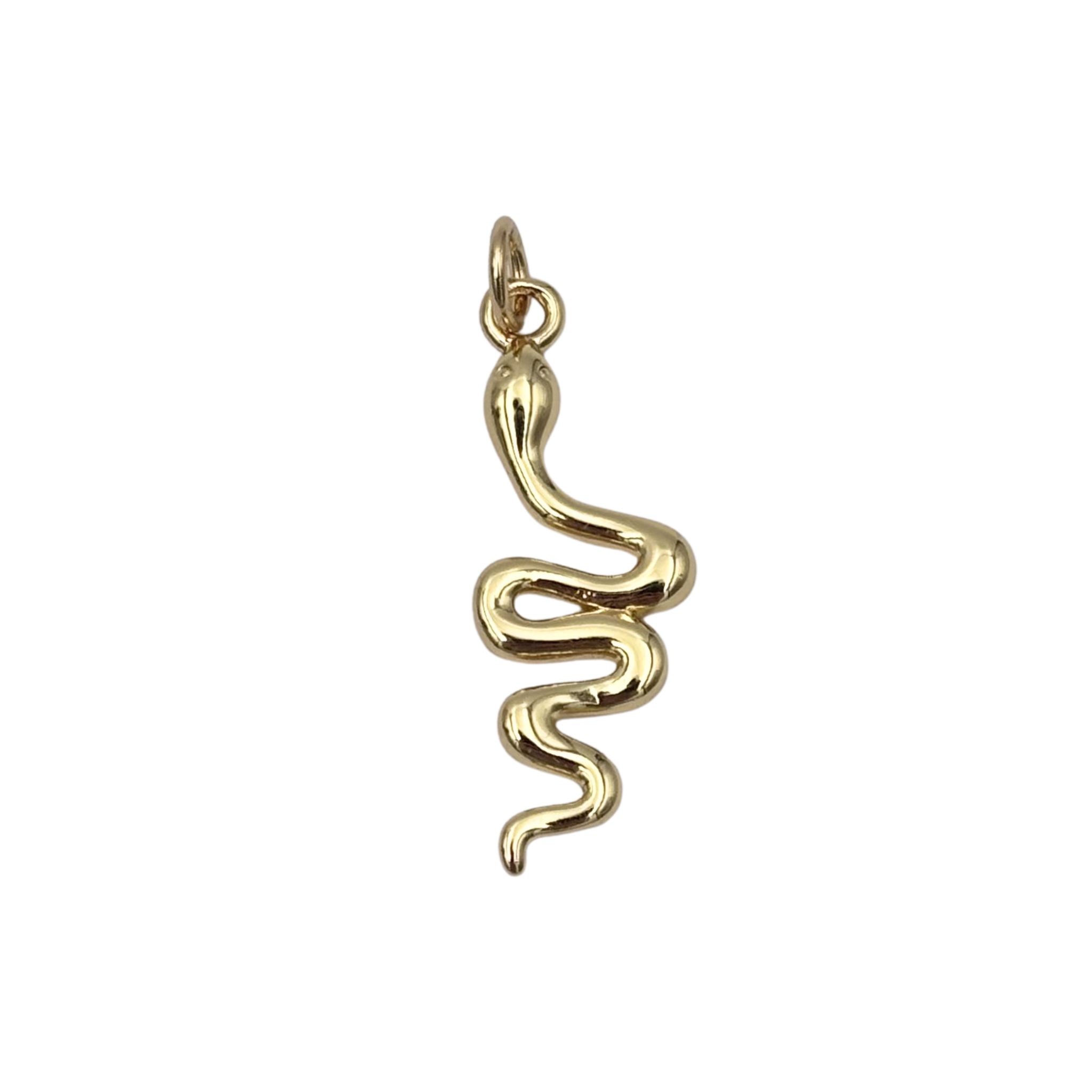 Gold sleek snake charm by HOLST+LEE
