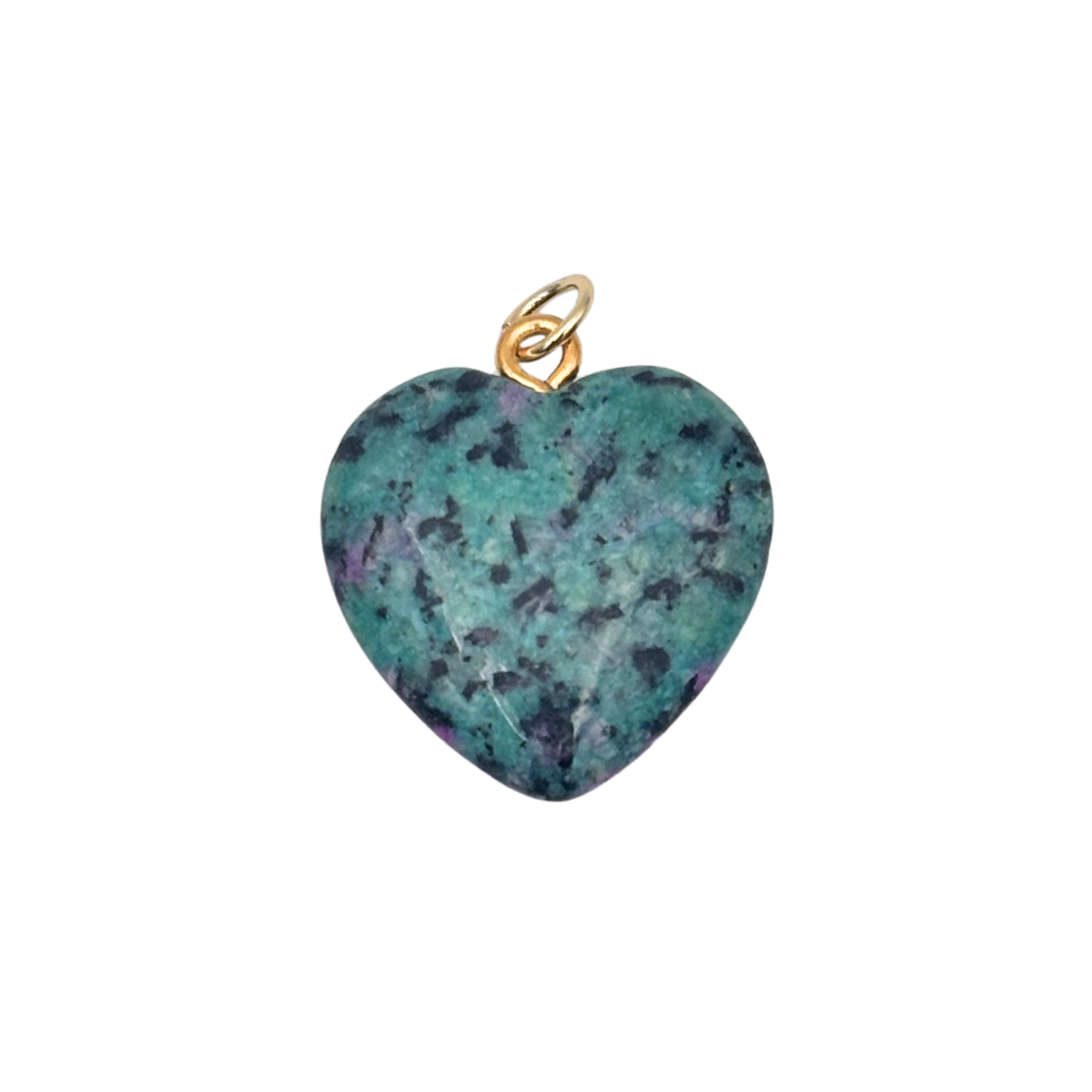 Green and purple agate semi-precious heart charm by HOLST+LEE