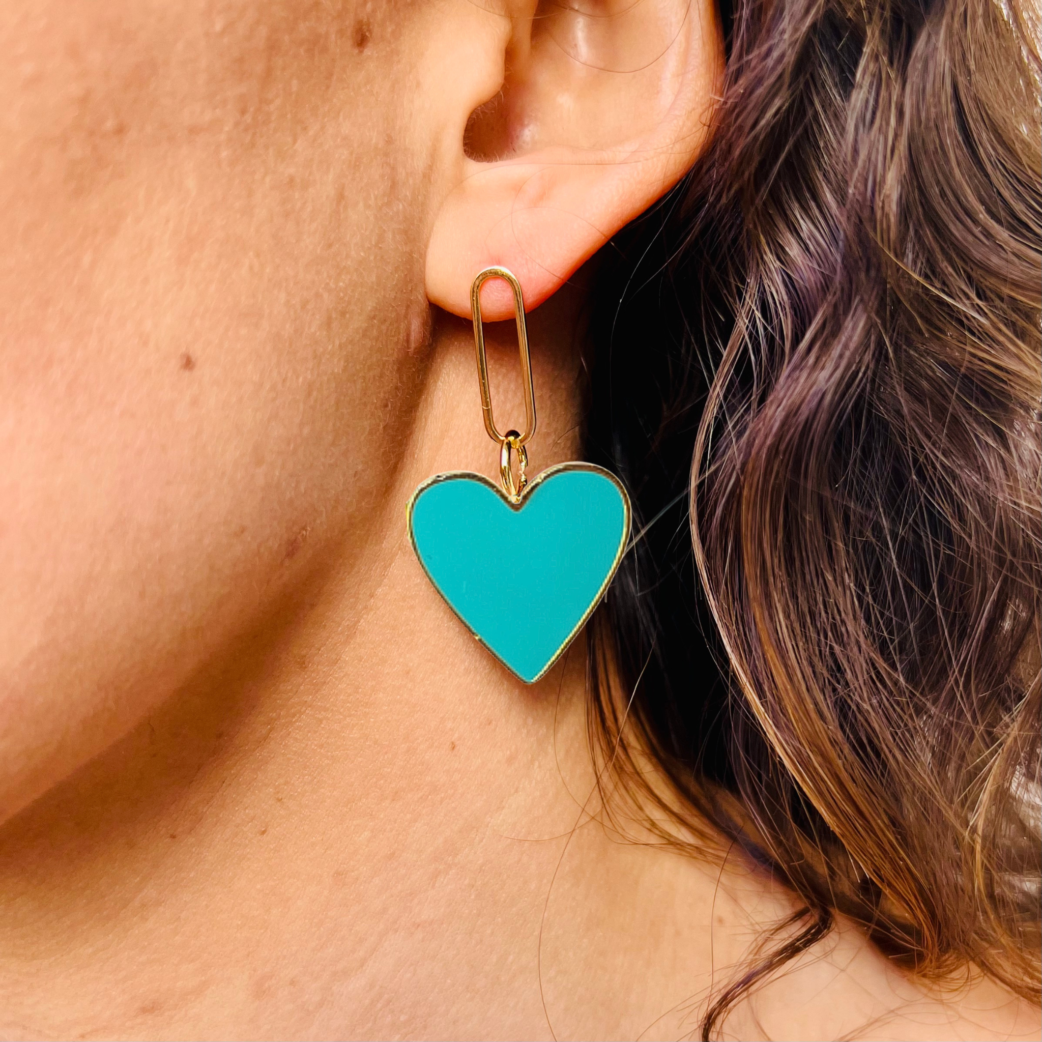 Hearts on Fire Earrings Turquoise Earring