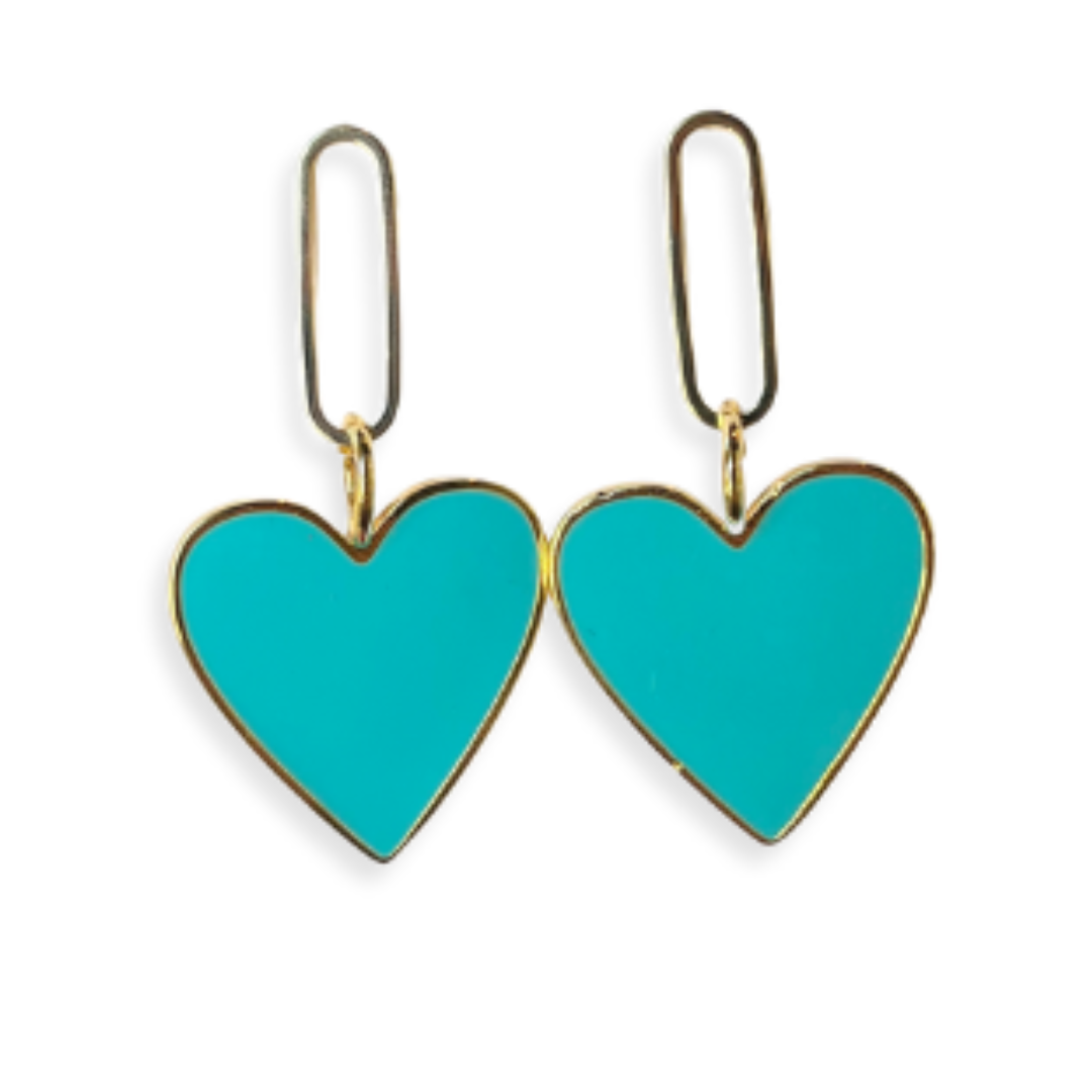 Hearts on Fire Earrings Turquoise Earrings