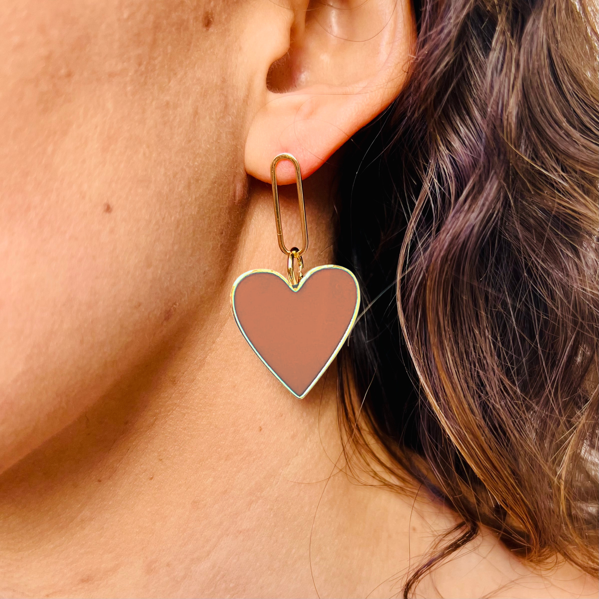 Hearts on Fire Light Brown Earring