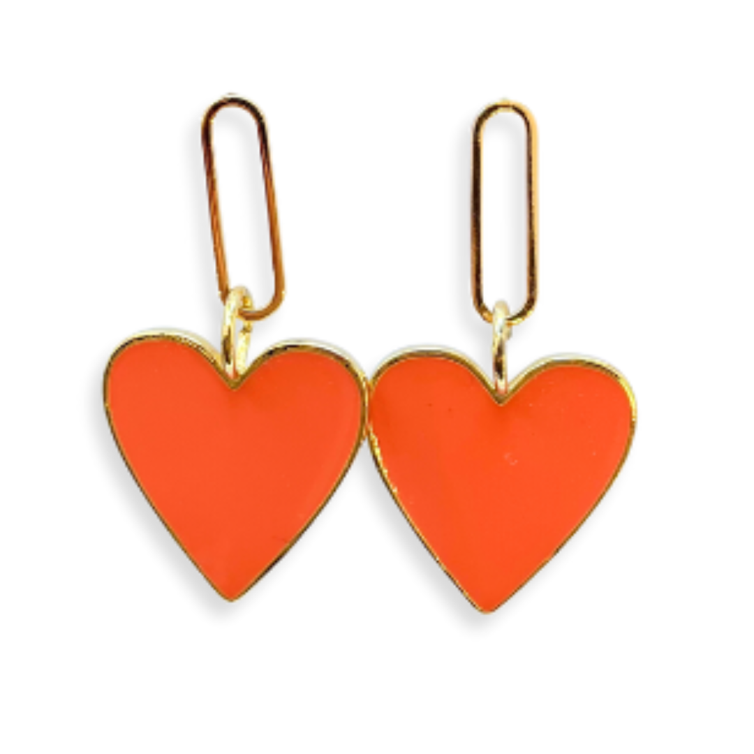 Hearts on Fire Orange Earrings 