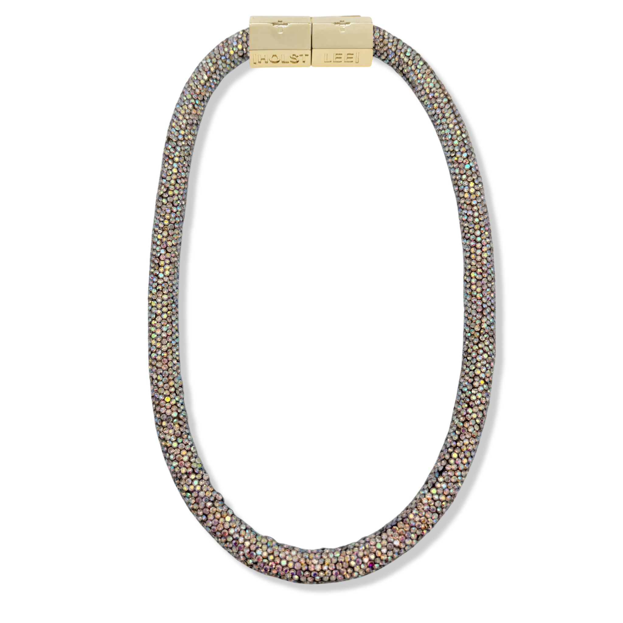 Silver Sparkle rope with gold magnetic clasped necklace and 18K gold-filled hardware by HOLST+LEE