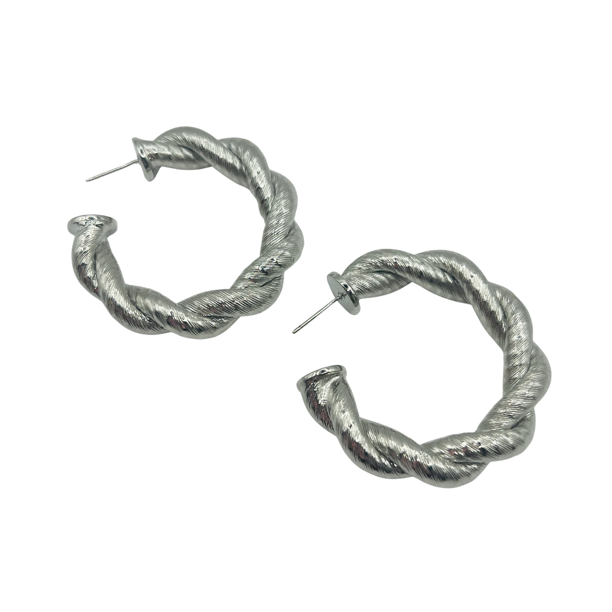 Hot girl hoops silver - 1
