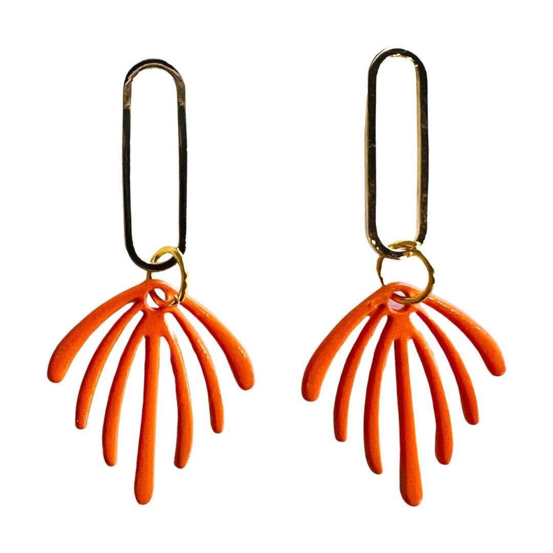 Matisse Cutout Earrings Orange