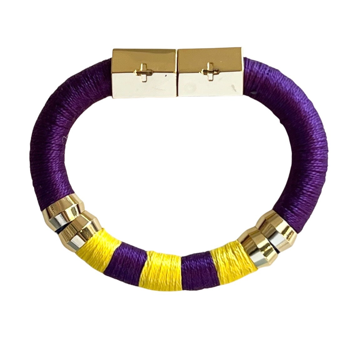 Gameday Bracelet Purple and Yellow