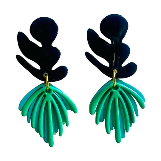 Matisse Drop Earrings Navy/Turquoise
