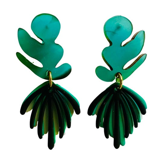 Matisse Drop Earrings Turquoise/Black