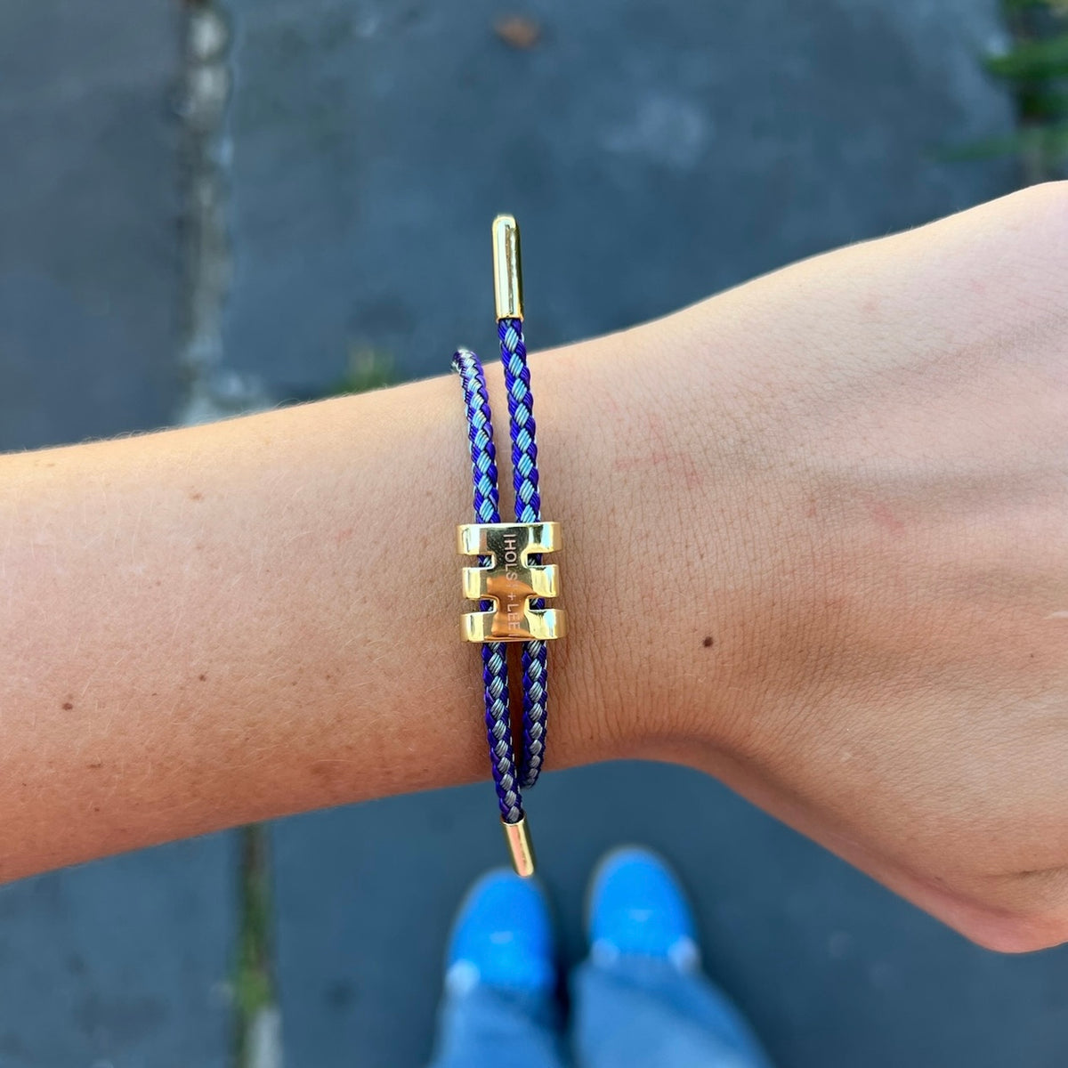 Unisex Bracelet Navy/Silver