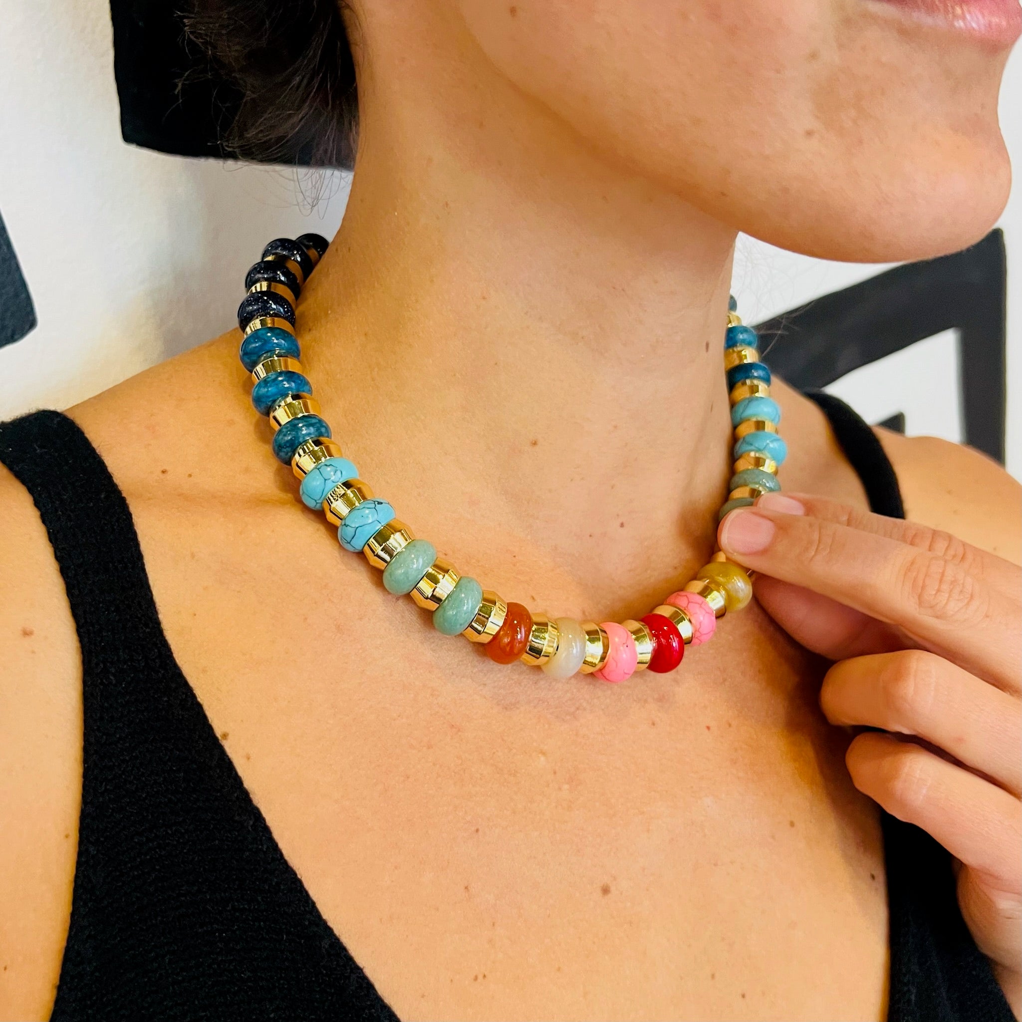 Semi-Precious Necklace Rainbow