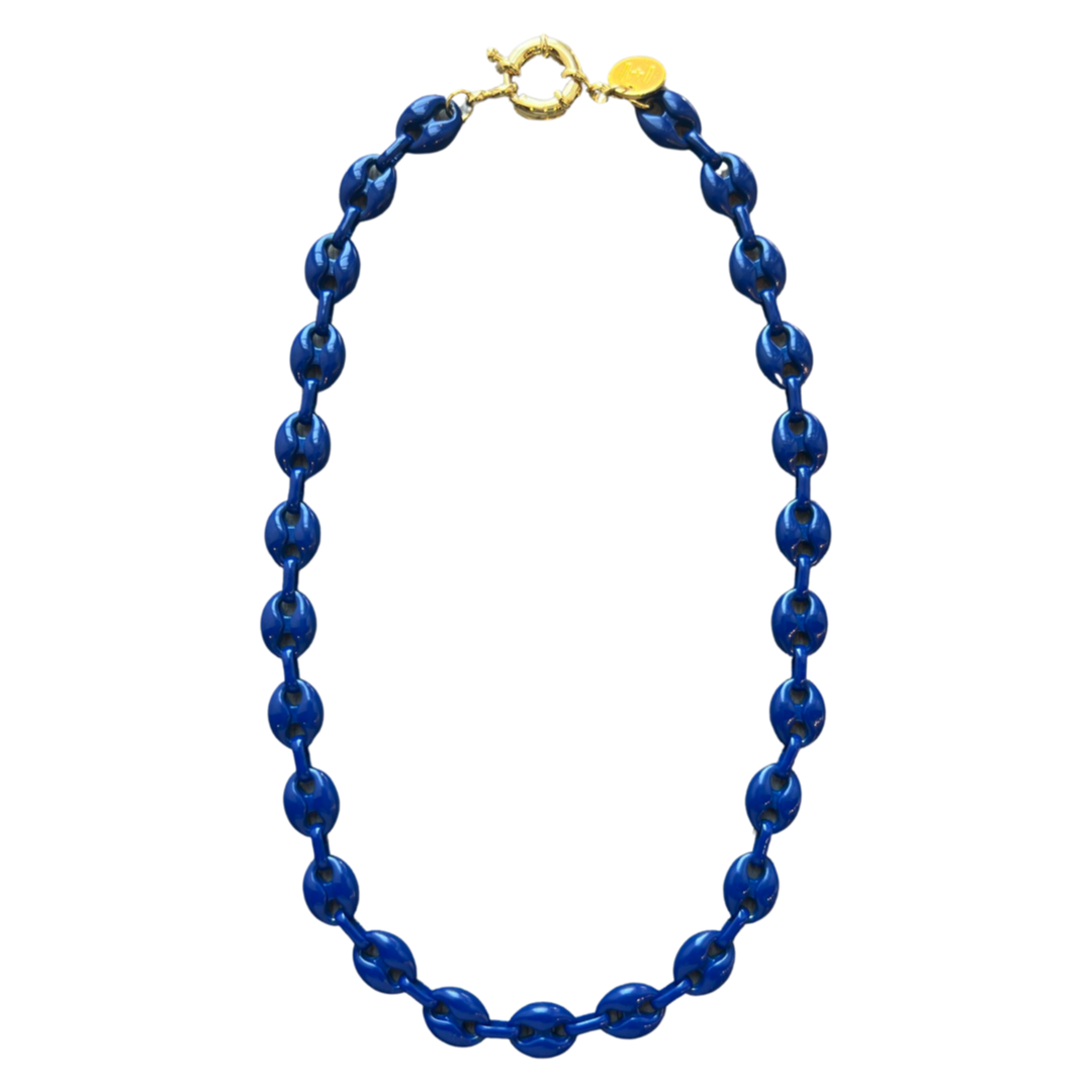 Cowrie Necklace Navy