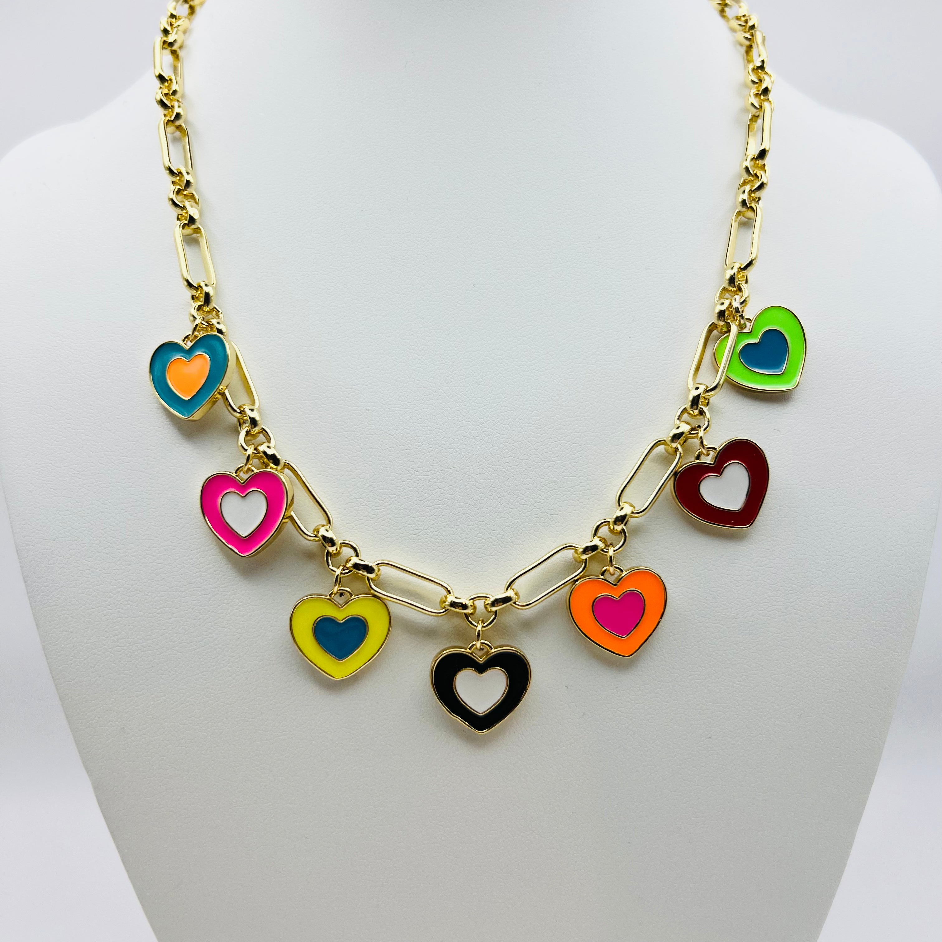 Two Tone Heart Charms