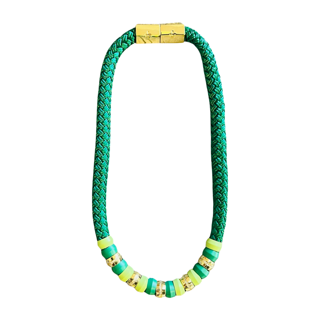 Skinny Classic Kelly Green Necklace