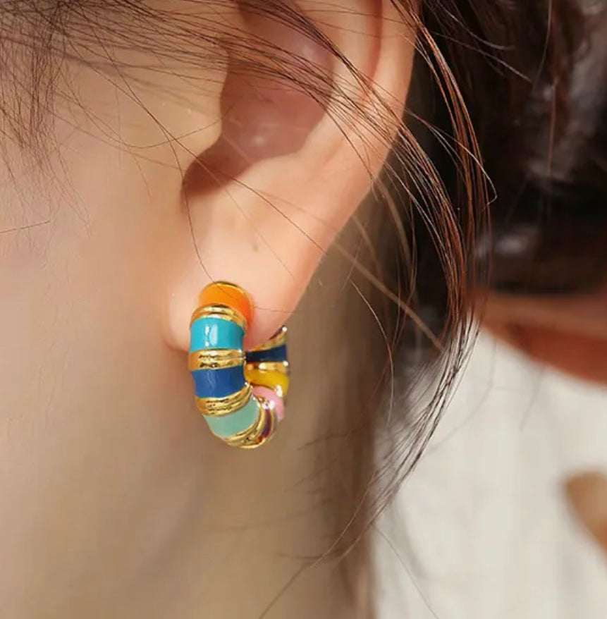 Huggie Earrings Multi