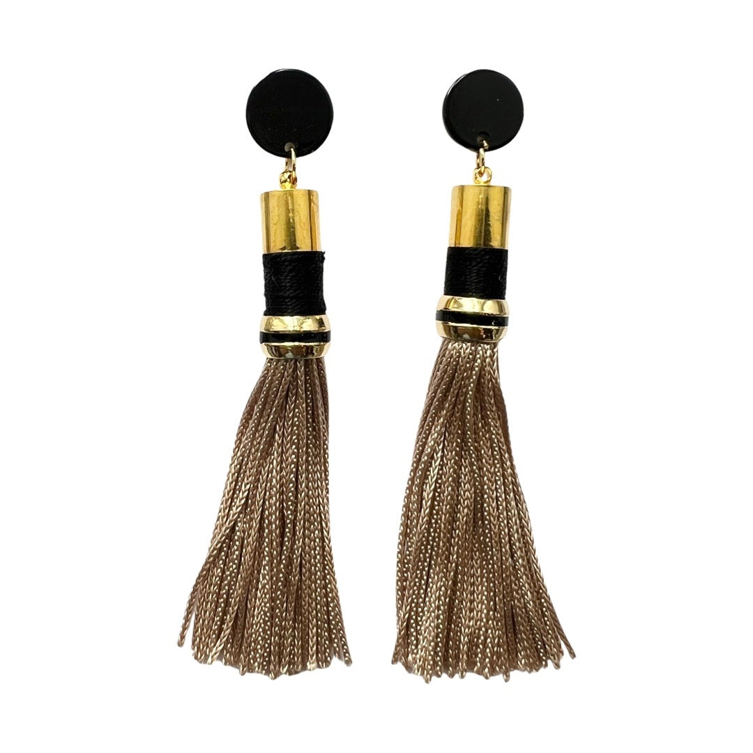 Accessorize London Women's Simple Gold & Black Ball Tassel Earrings -  Accessorize India