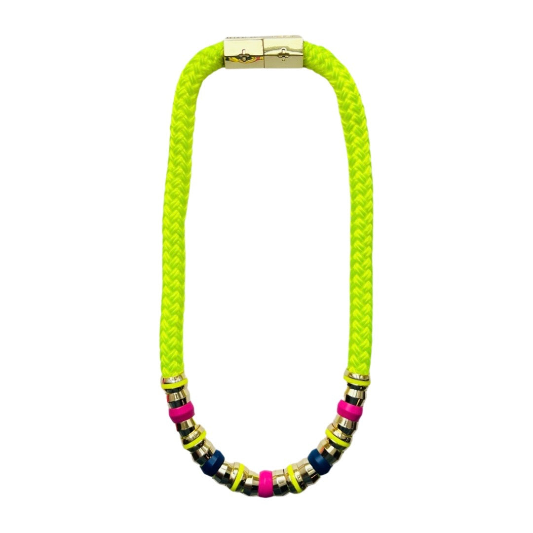 Skinny Classic Neon Yellow Necklace