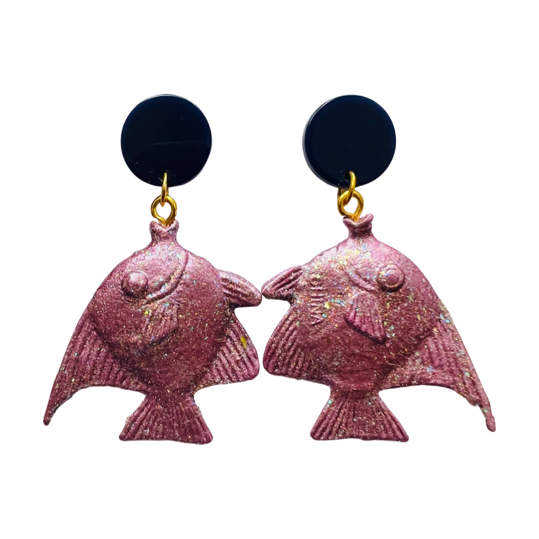 Animal Earrings Pink Fish