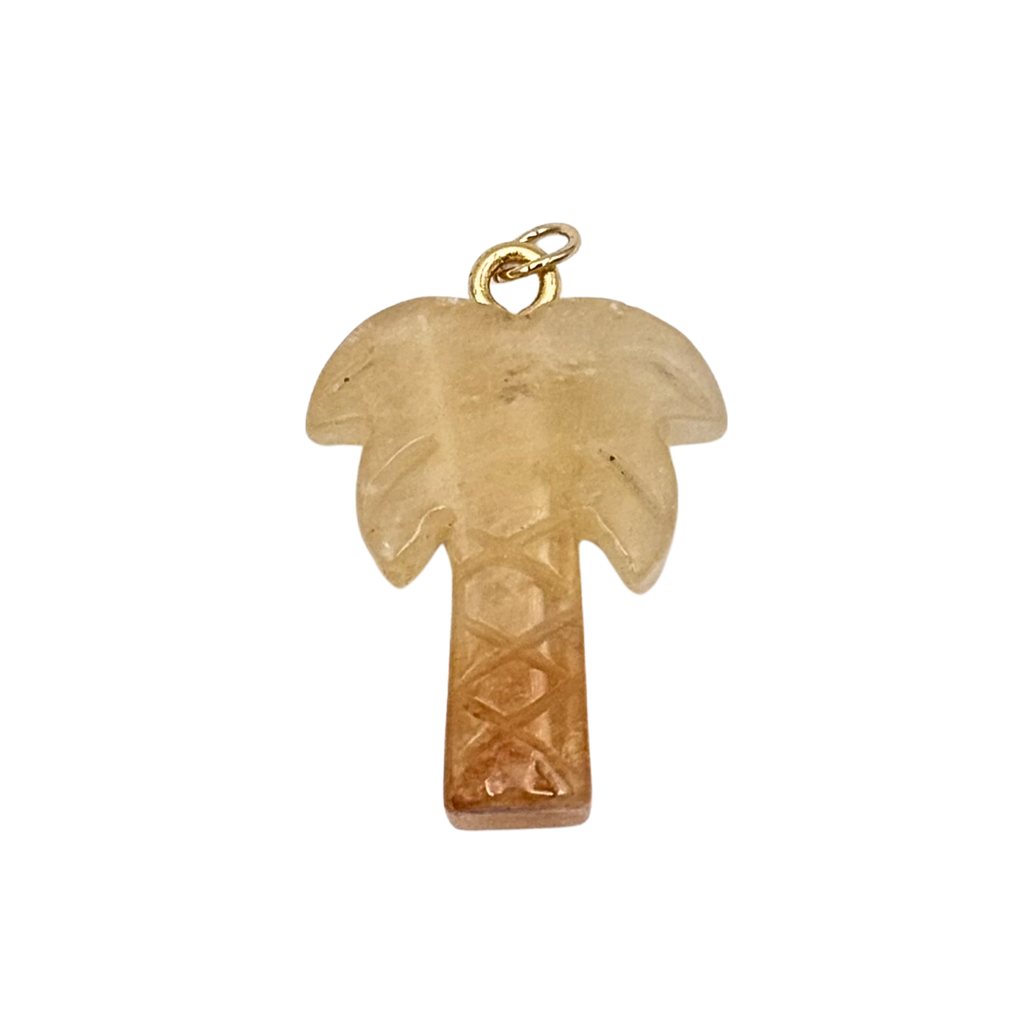 Jasper carved palm charm with polished stone finish by HOLST+LEE