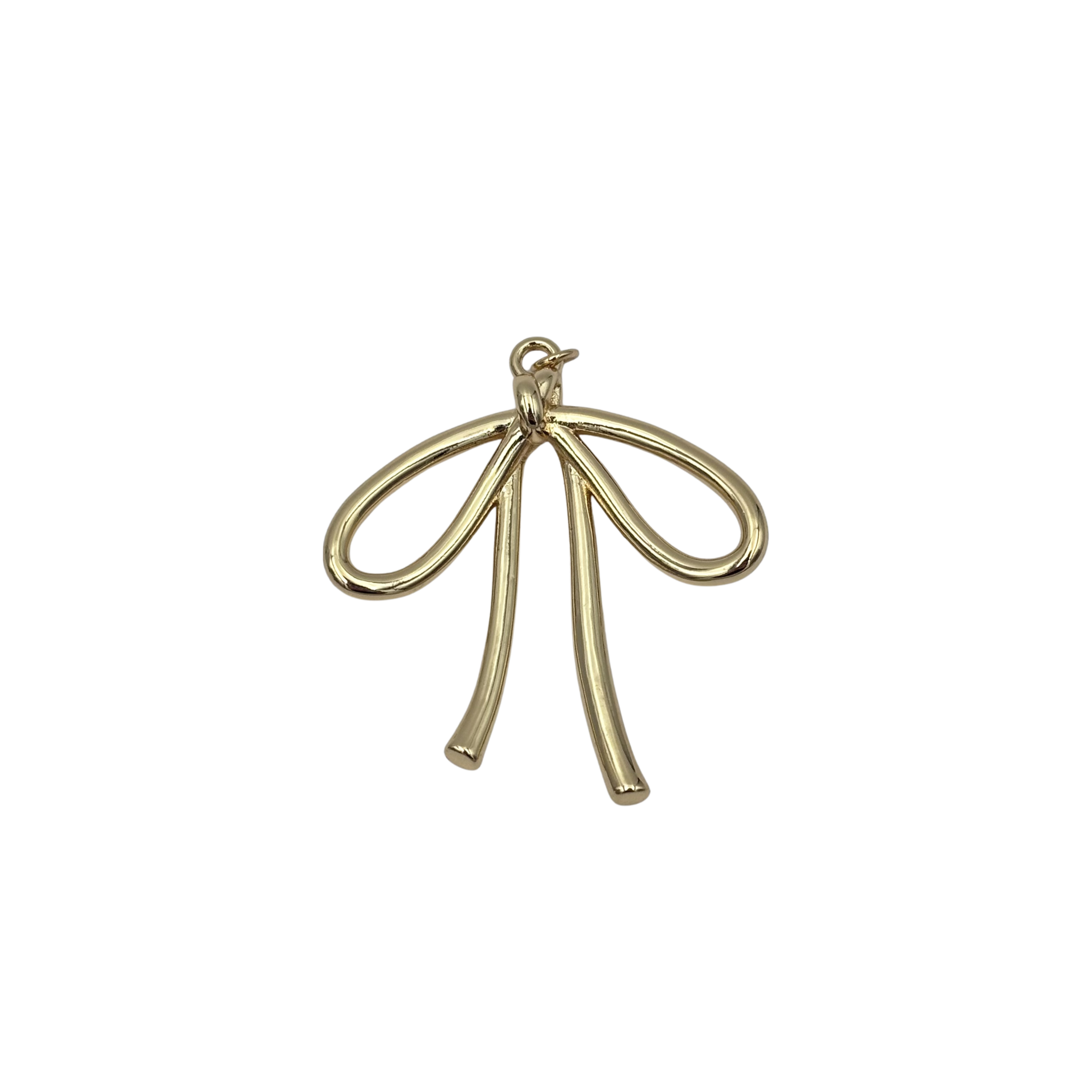 Large gold bow pendant by HOLST+LEE