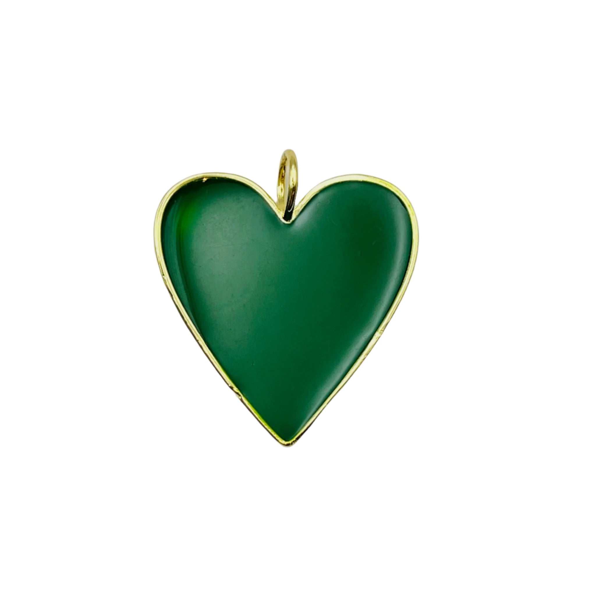 Large Heart Pendant Green