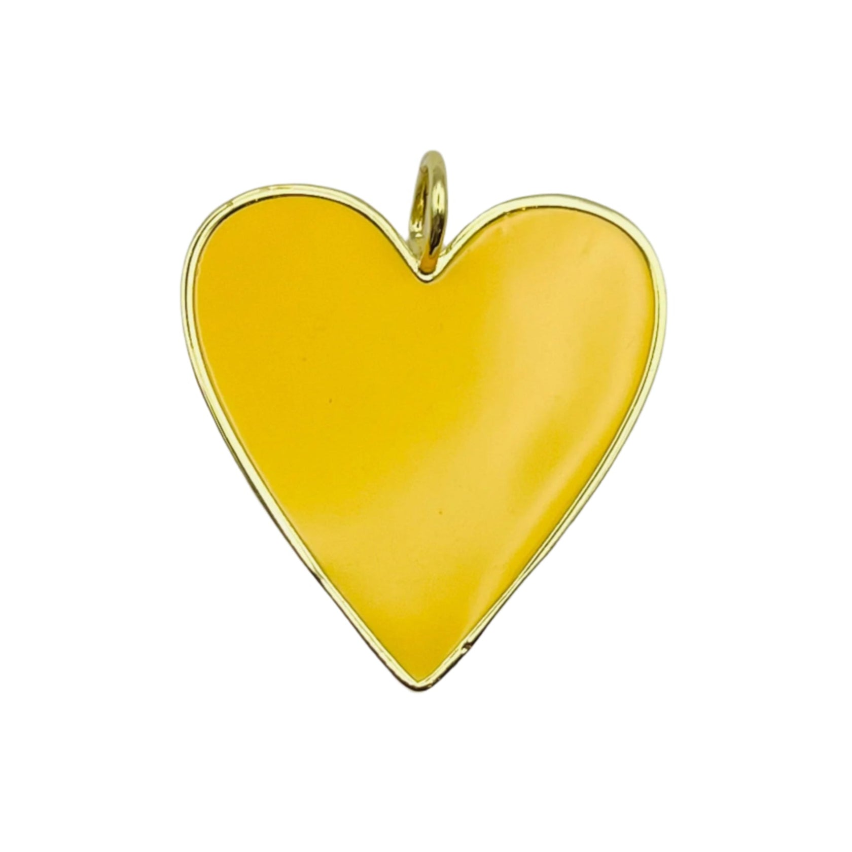 Large Heart Pendant Yellow