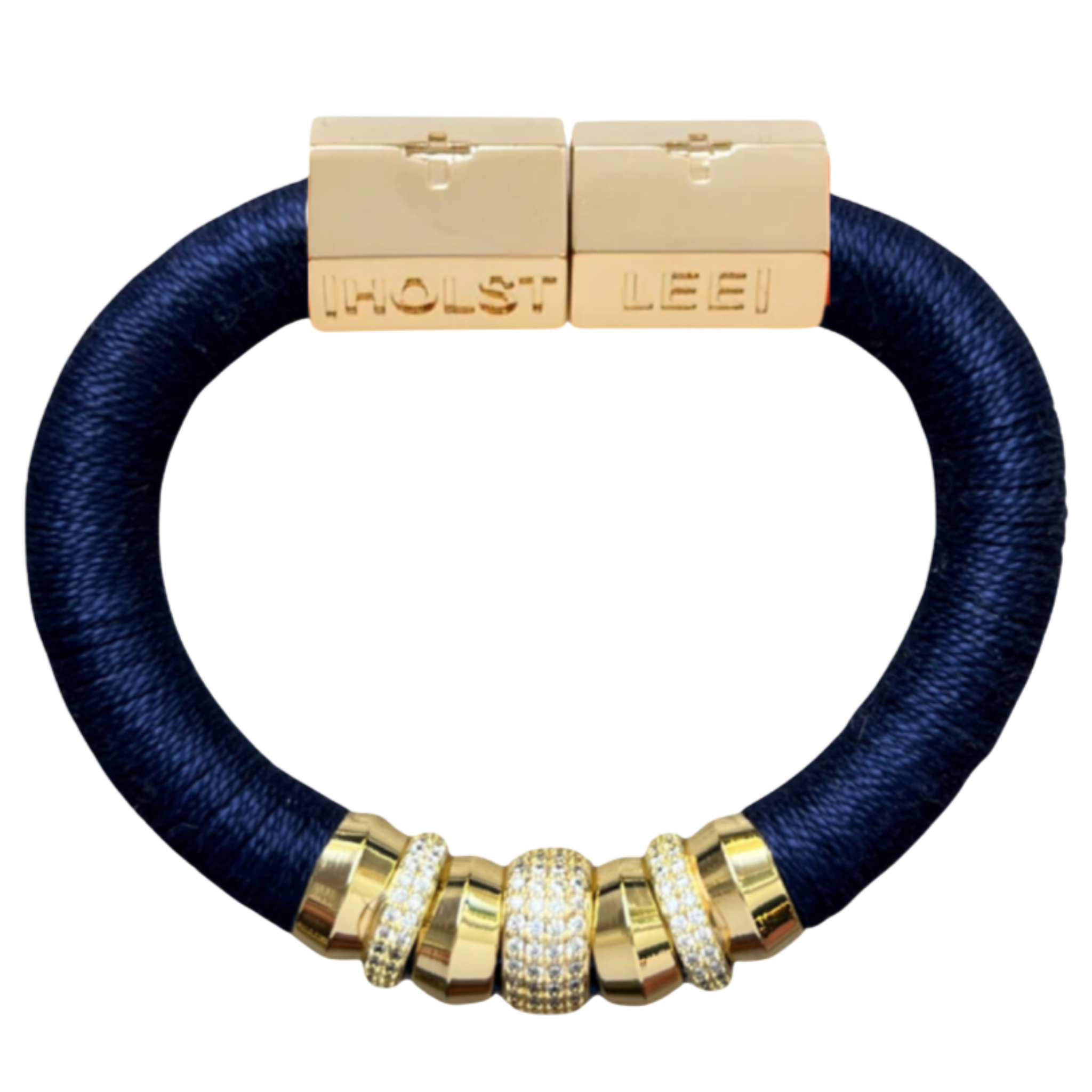 LuxeColorblockBraceletNavySignatureMagneticClasp