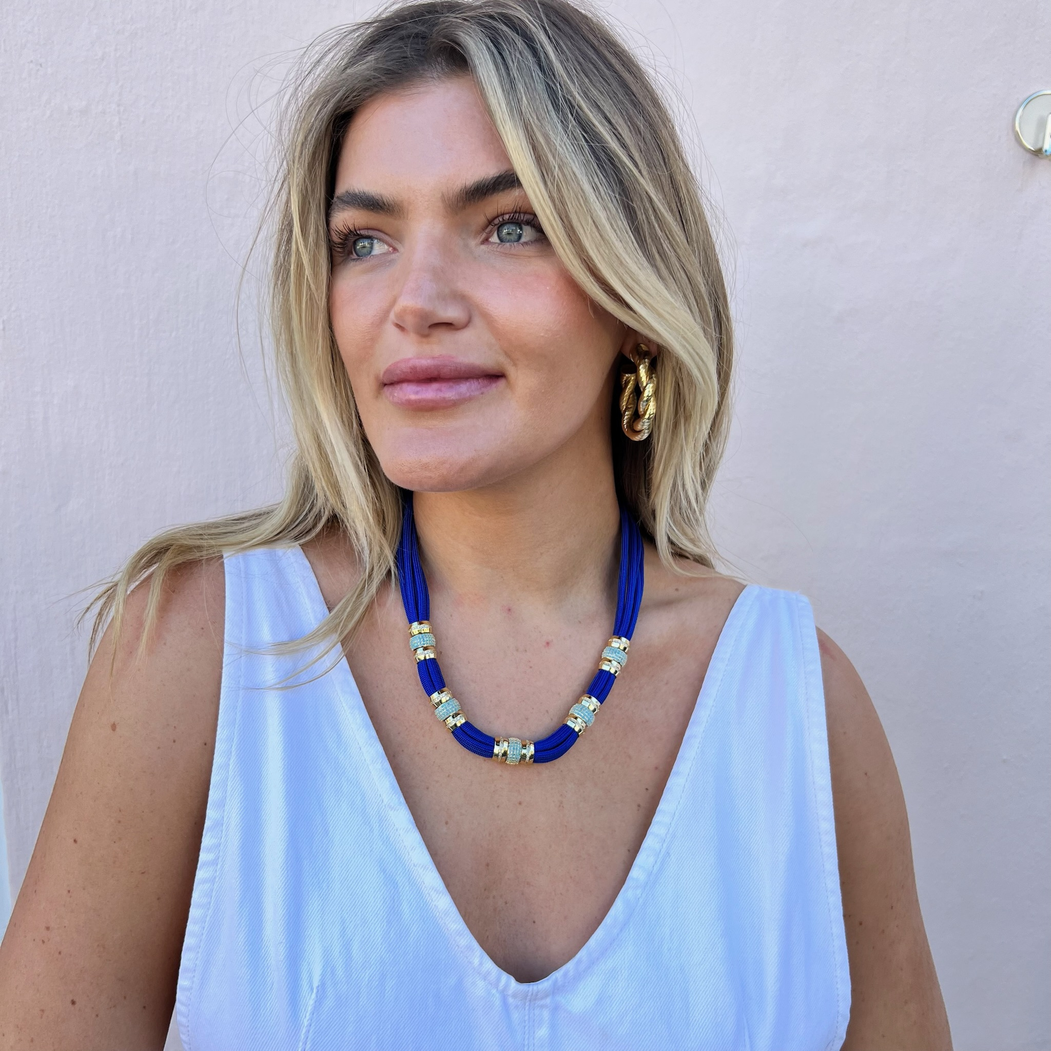 Luxe Colorblock Necklace- Sail