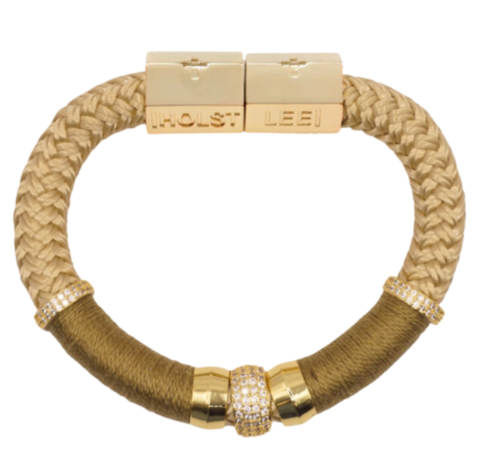 Luxe Colorblock Teak Bracelet Signature Magnetic Clasp