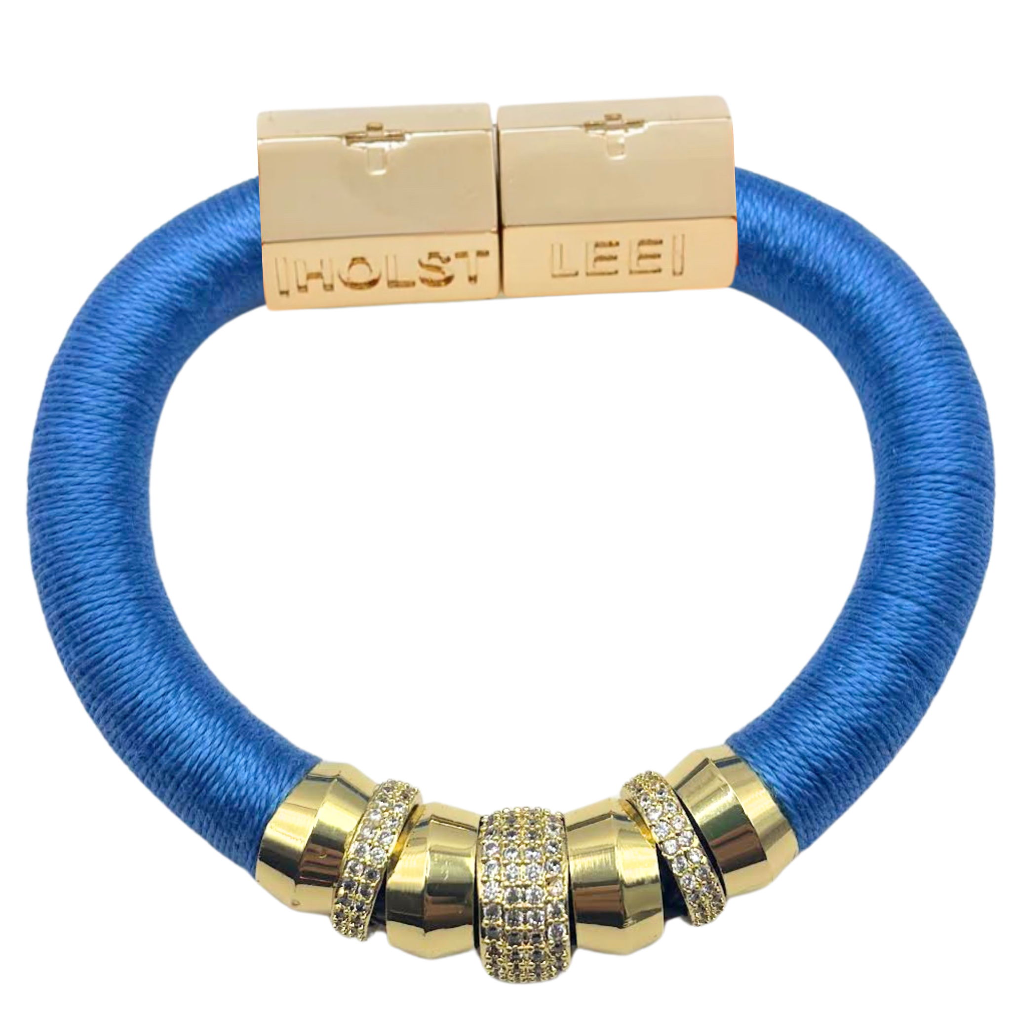 Luxe SmokyBlue, signature magnetic clasp