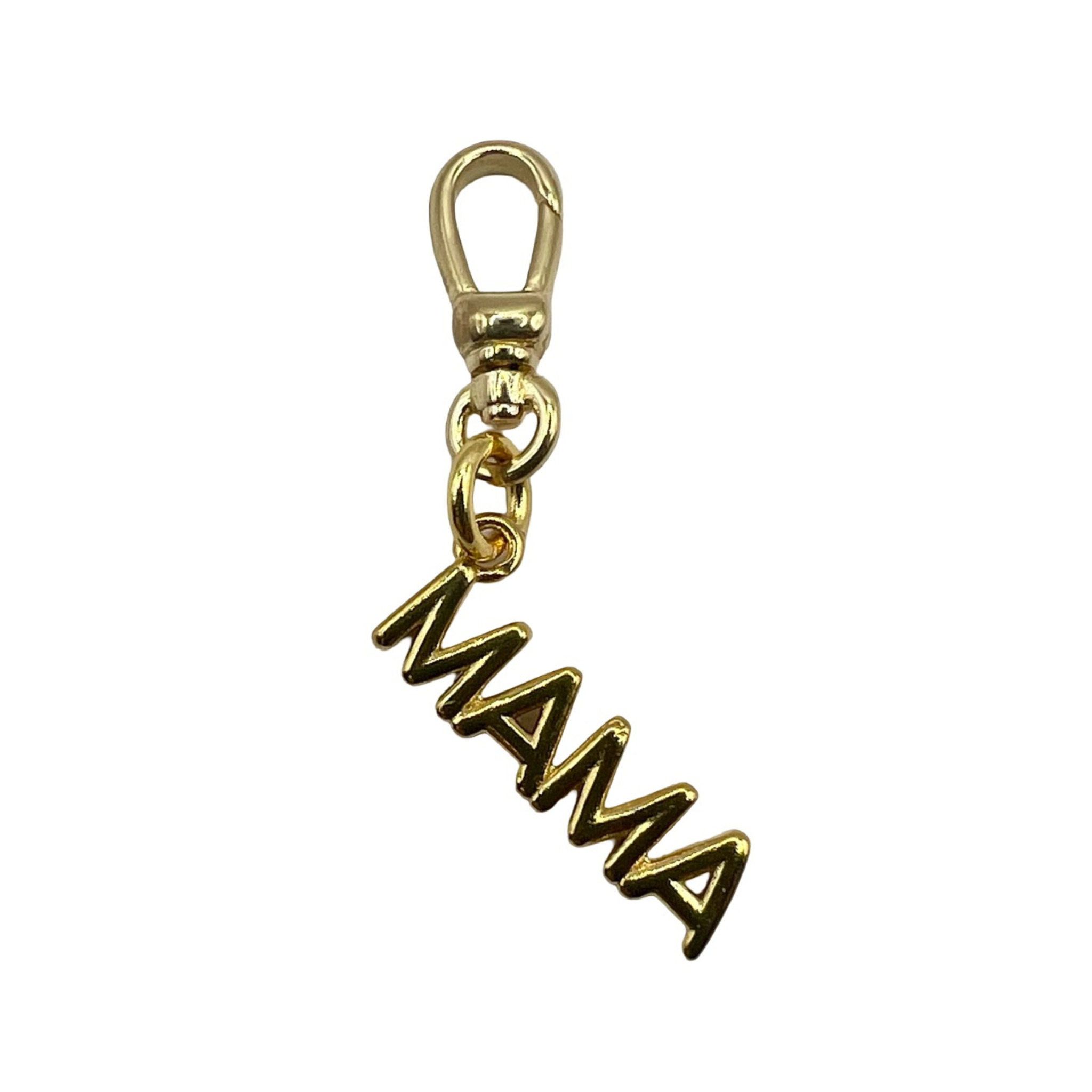 Silver 'MAMA' charm with silver charm clip by HOLST+LEE