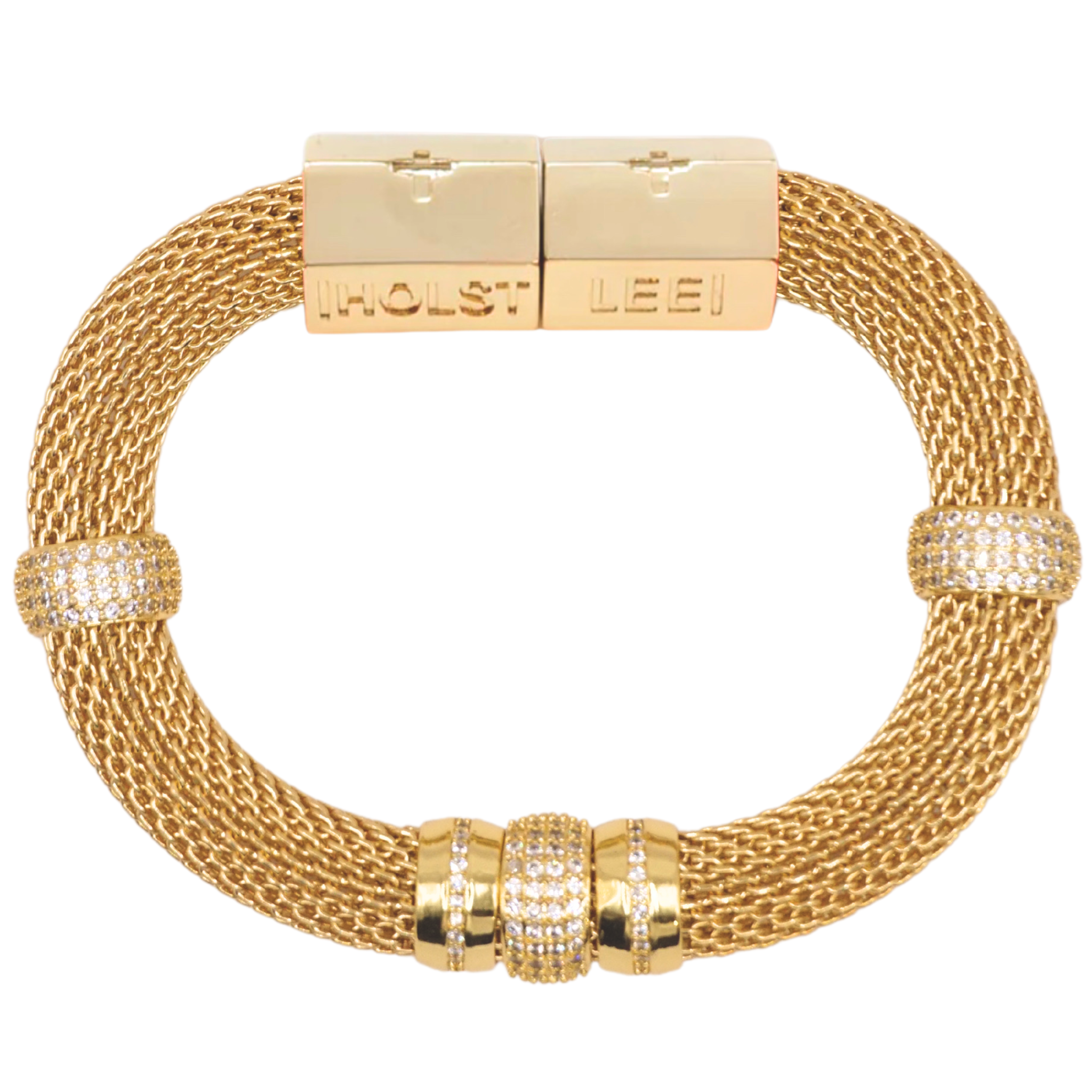 Mesh Luxe Fancy Bracelet Signature Magnetic Clasp 1