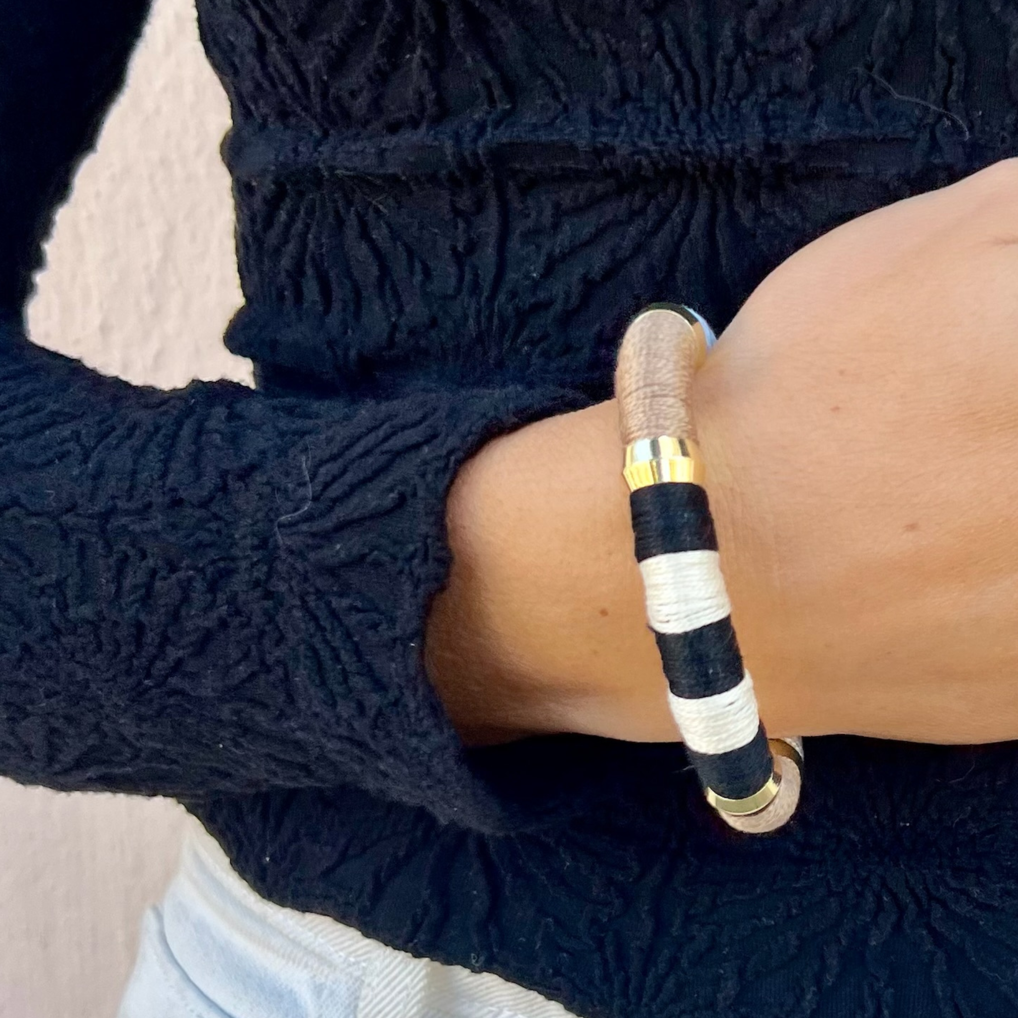 NeutralColorblockBraceletsignaturemagneticclasp