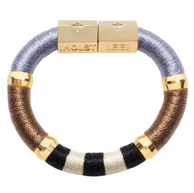 Neutral Colorblock Bracelet Signature Magnetic Clasp 