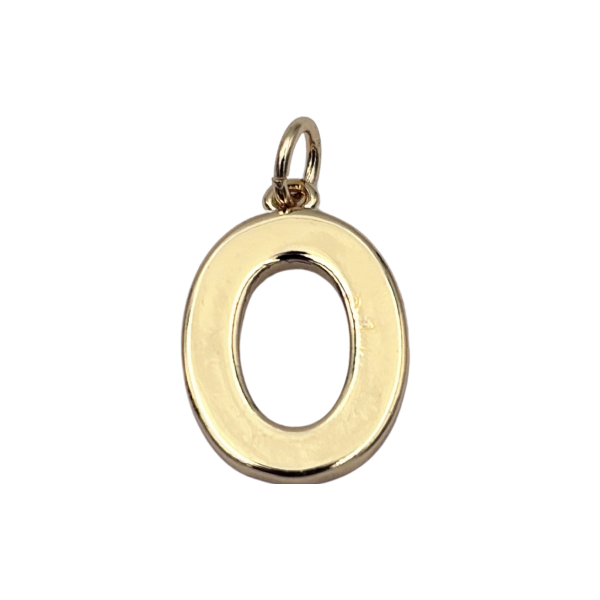 Gold block letter O initial charm by HOLST+LEE