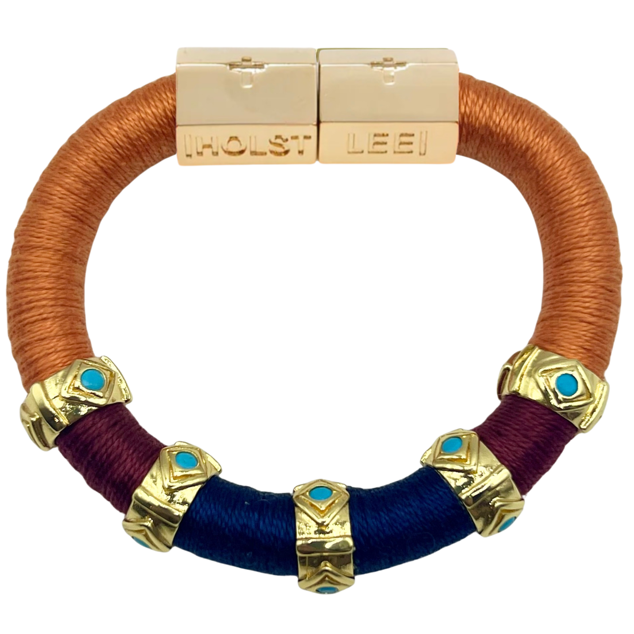 PSLEVILEYECOLORBLOCKBRACELETS signature magnetic clasp