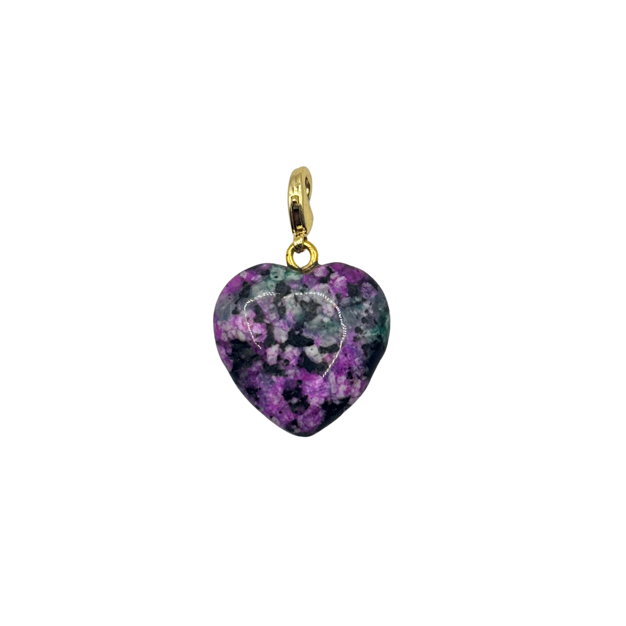 Semi-Precious Heart Charms